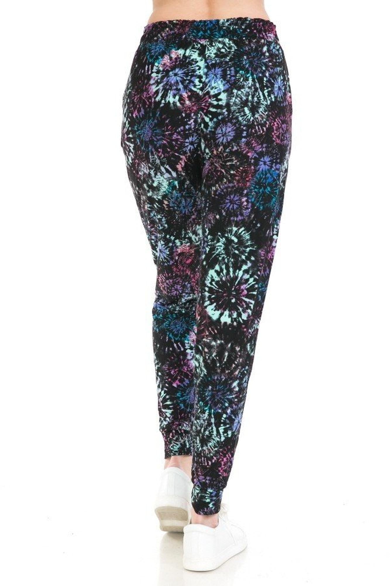 Buttery Smooth Tie Dye Burst Plus Size Joggers