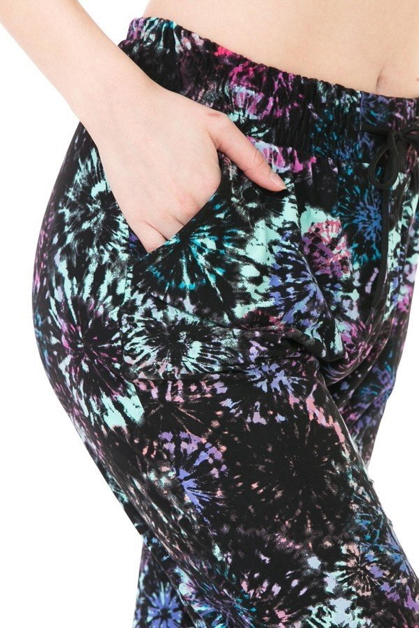 Buttery Smooth Tie Dye Burst Plus Size Joggers