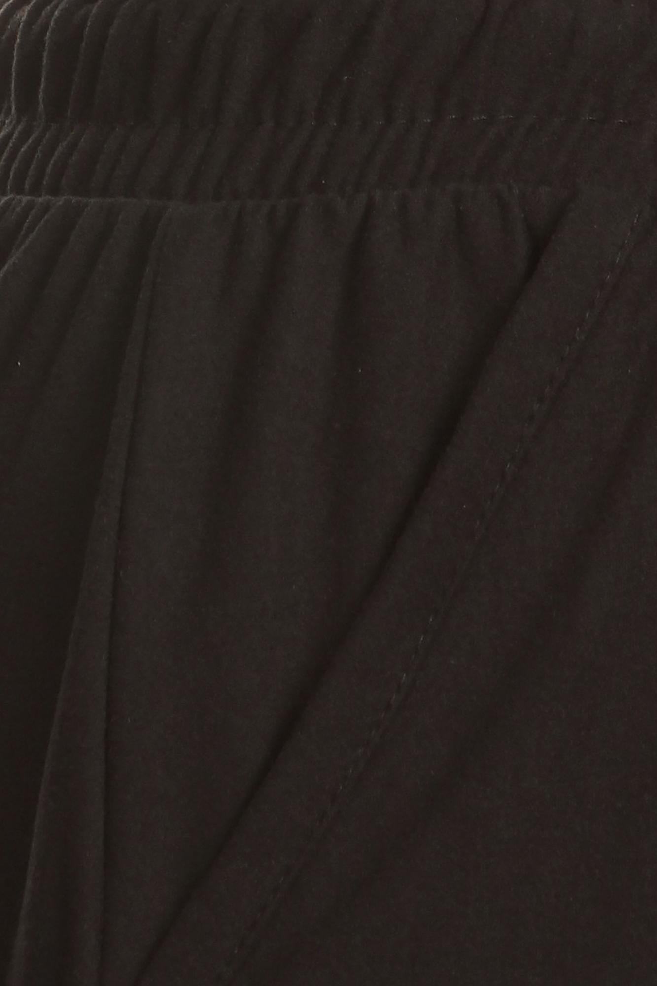 Buttery Smooth Basic Black Solid Plus Size Joggers - EEVEE