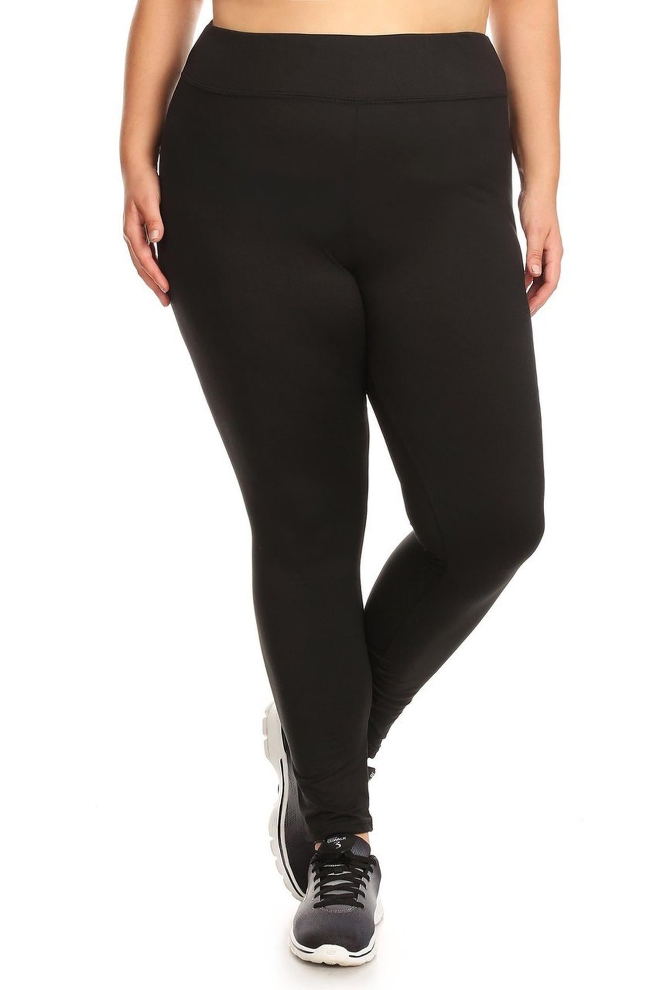 High Waisted Fleece Lined Sport Plus Size Leggings