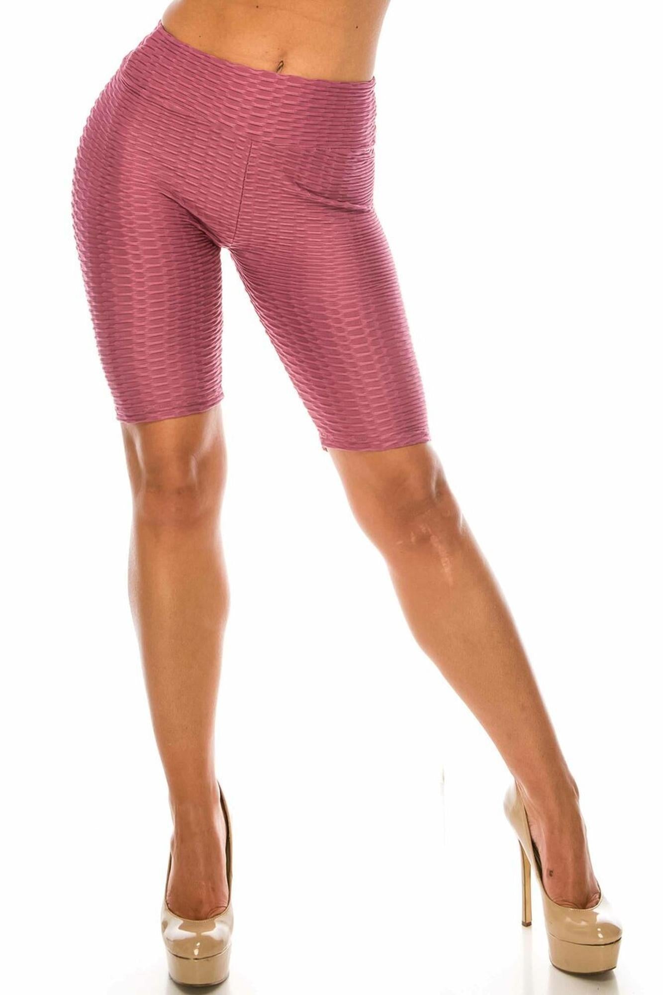 Scrunch Butt High Waisted Plus Size Biker Shorts