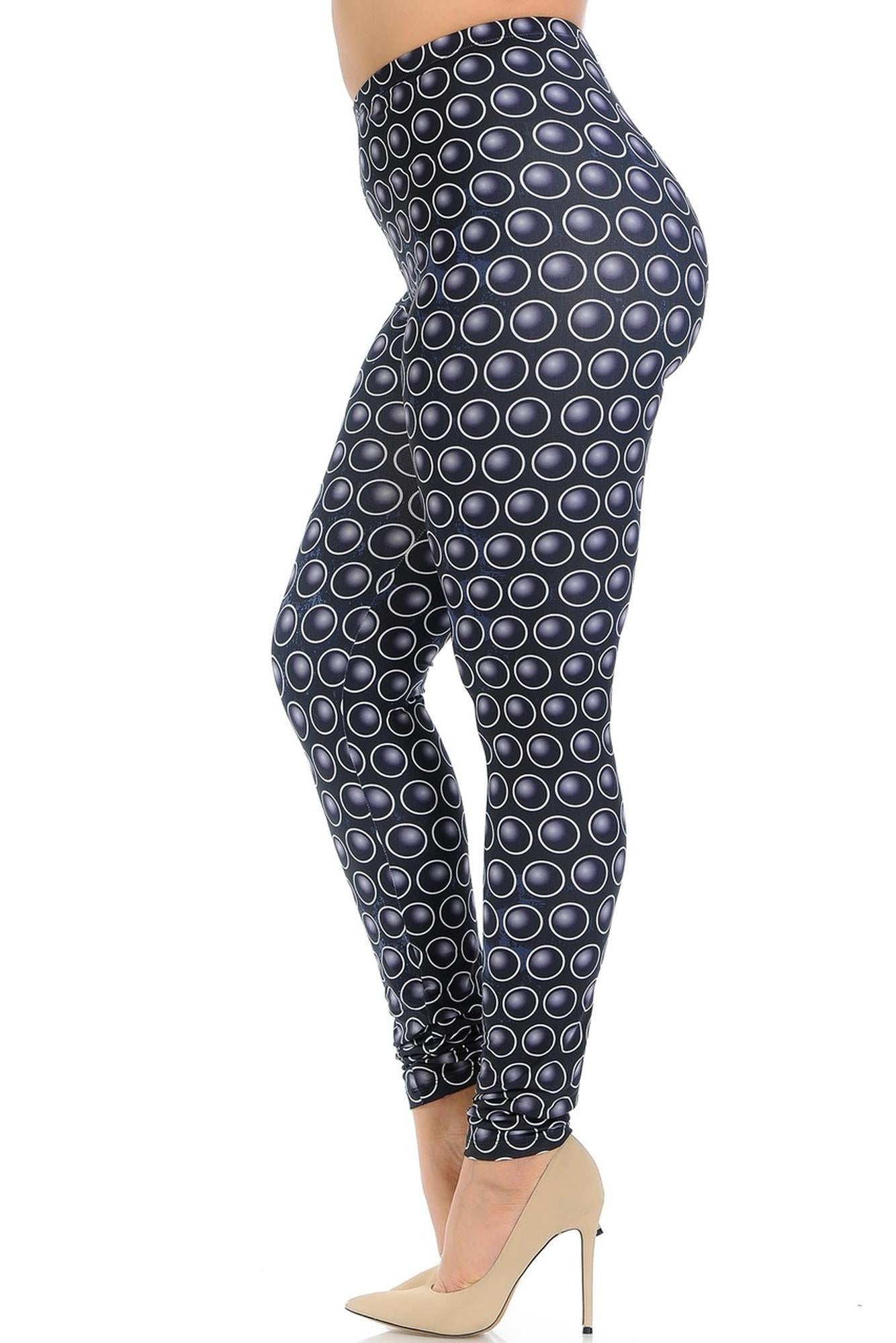 Creamy Soft 3D Ball Bearing Plus Size Leggings - Signature Collection (One Size Plus,Charcoal)