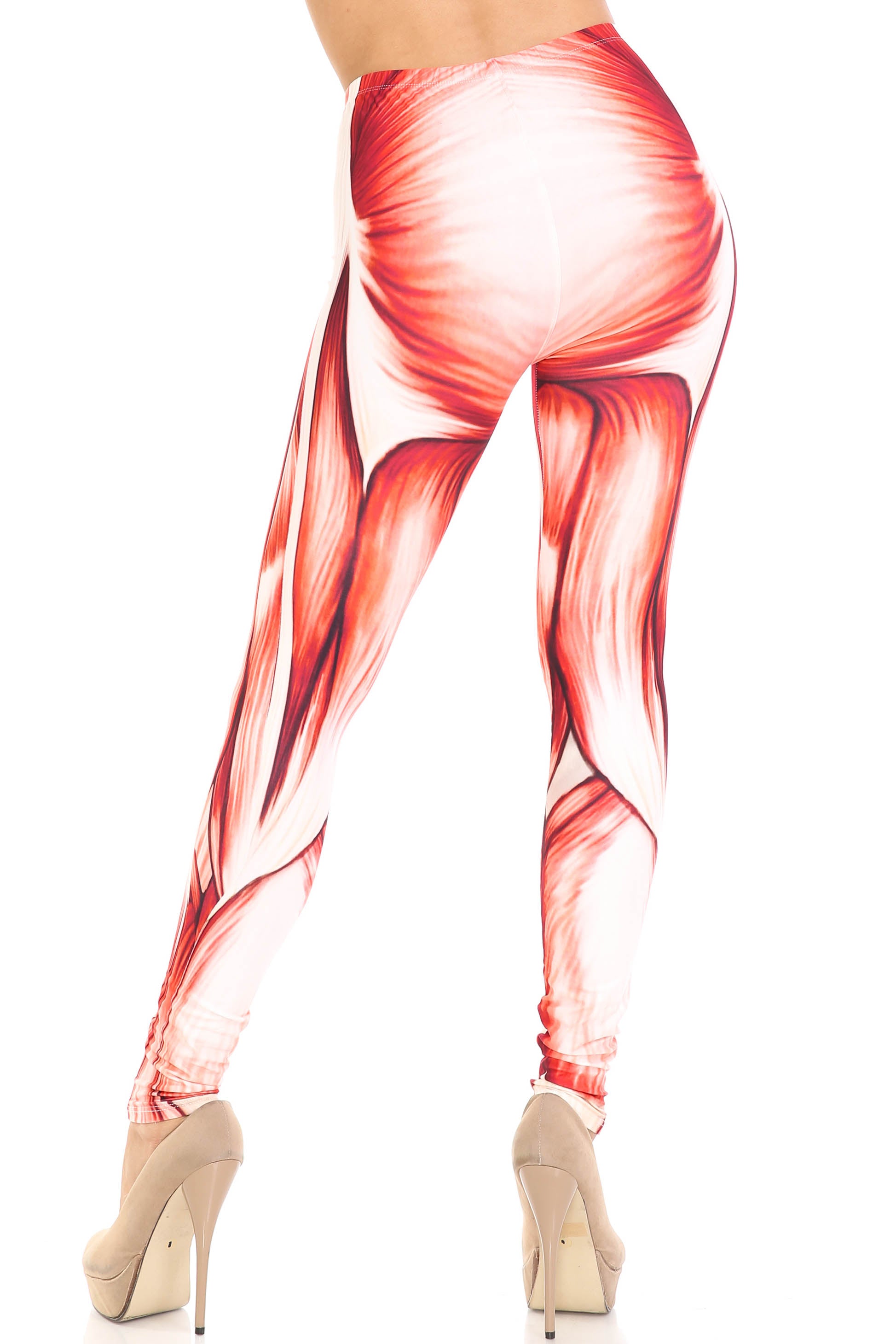 Creamy Soft Muscle Plus Size Leggings - By USA Fashion (One Size Plus,Red)