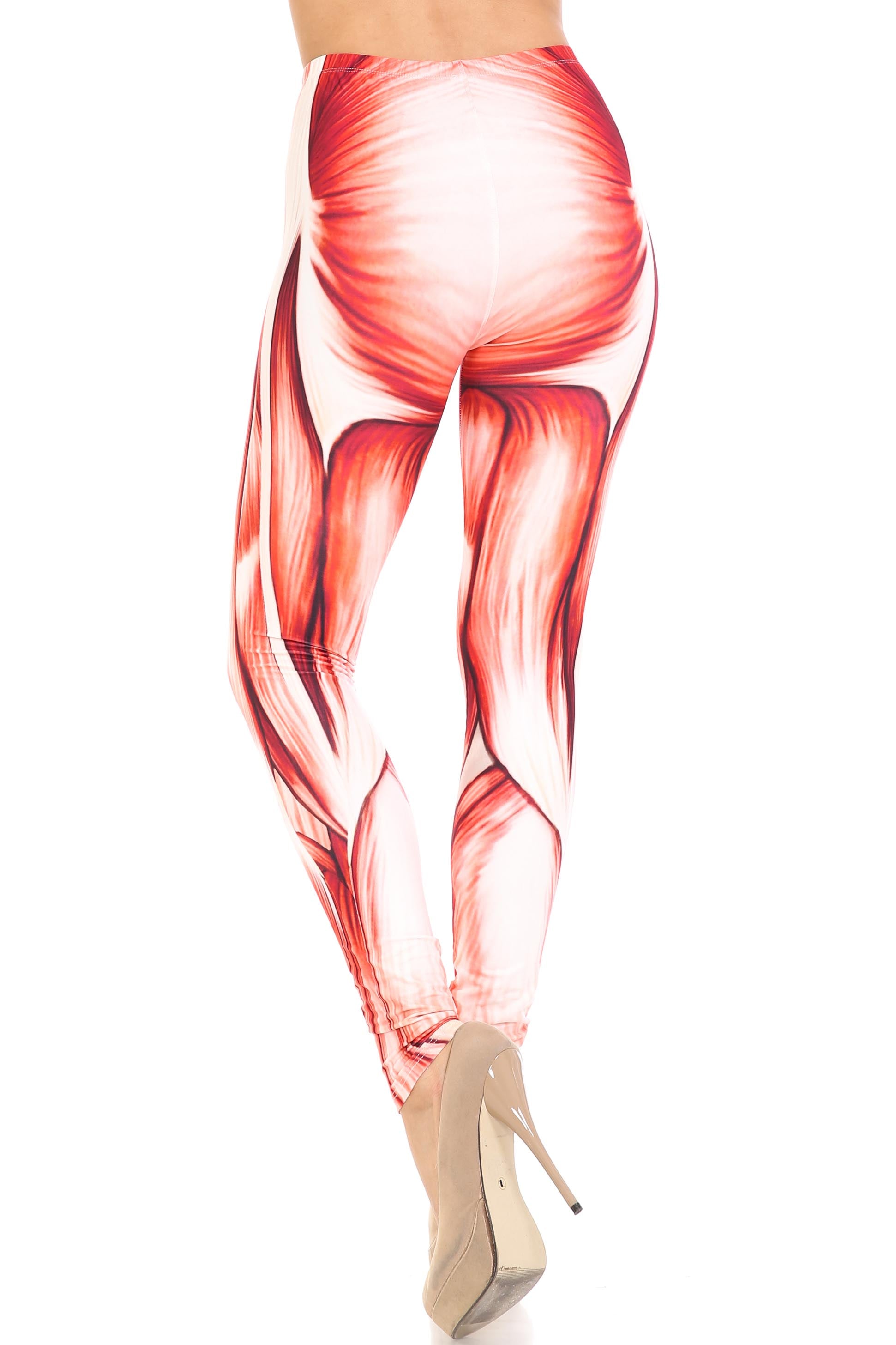 Creamy Soft Muscle Plus Size Leggings - By USA Fashion (One Size Plus,Red)