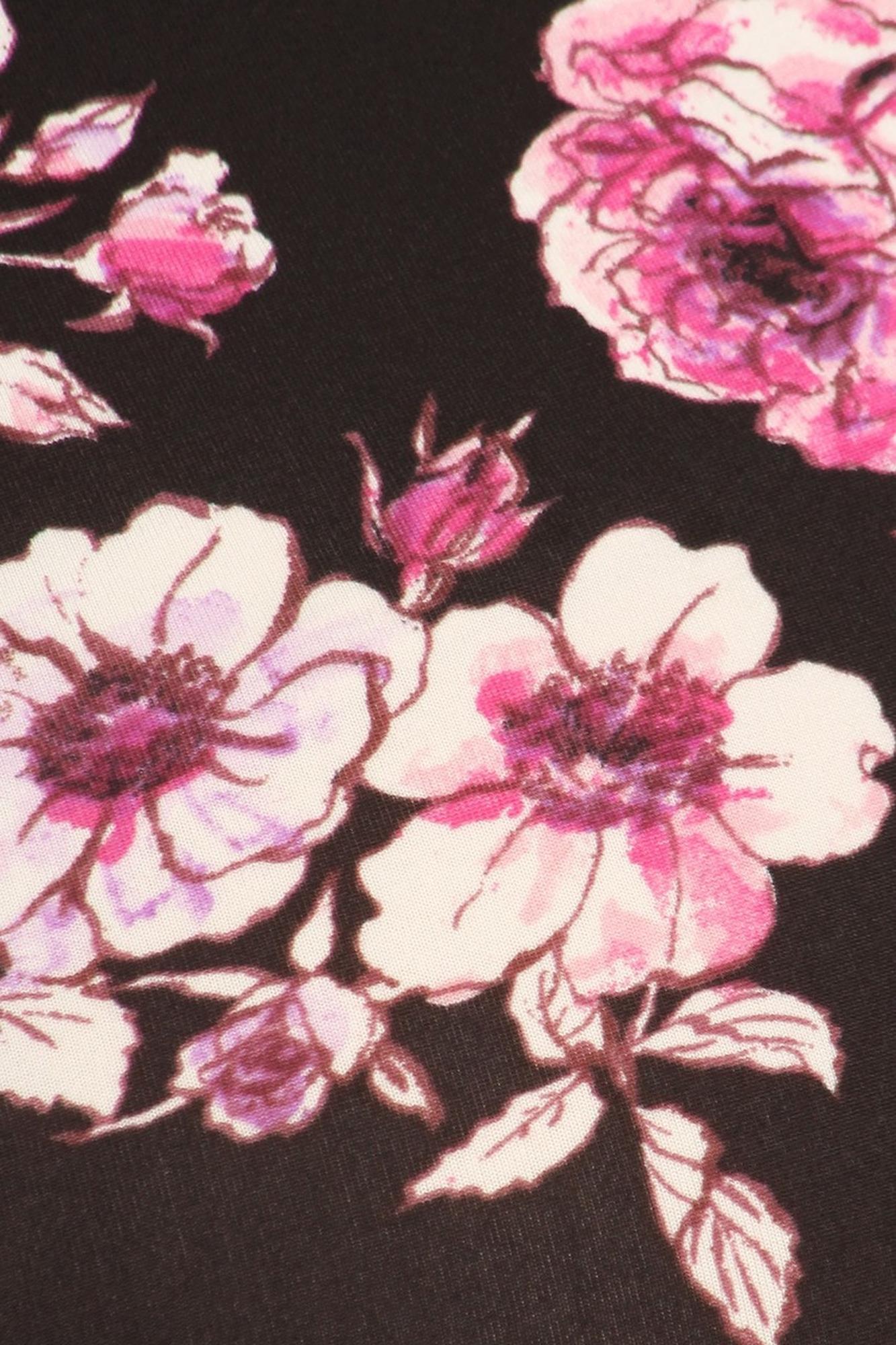 Brushed Decadent Pink Floral Plus Size Leggings