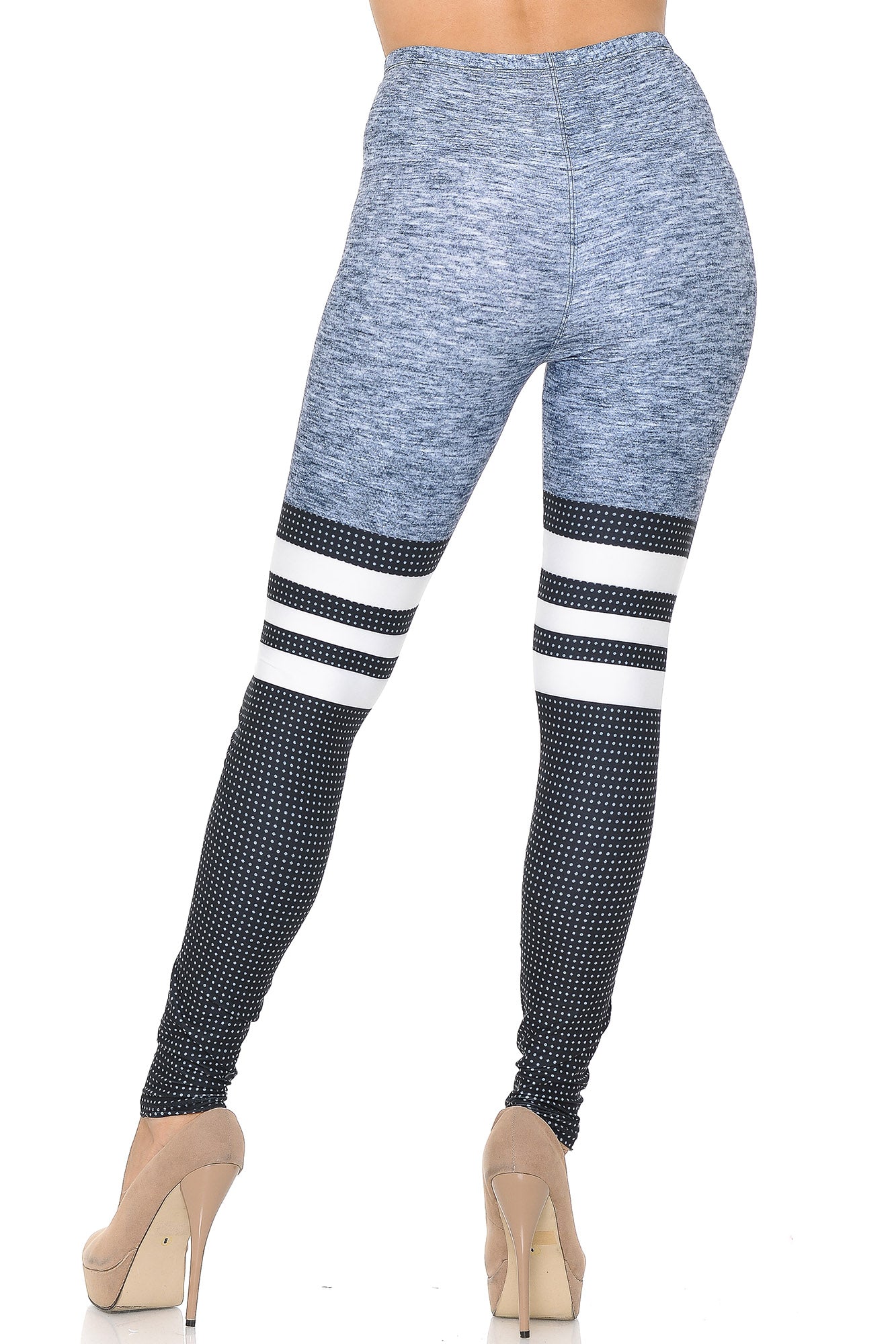 Creamy Soft Split Sport Leggings - USA Fashion (One Size Regular,Heather Gray)