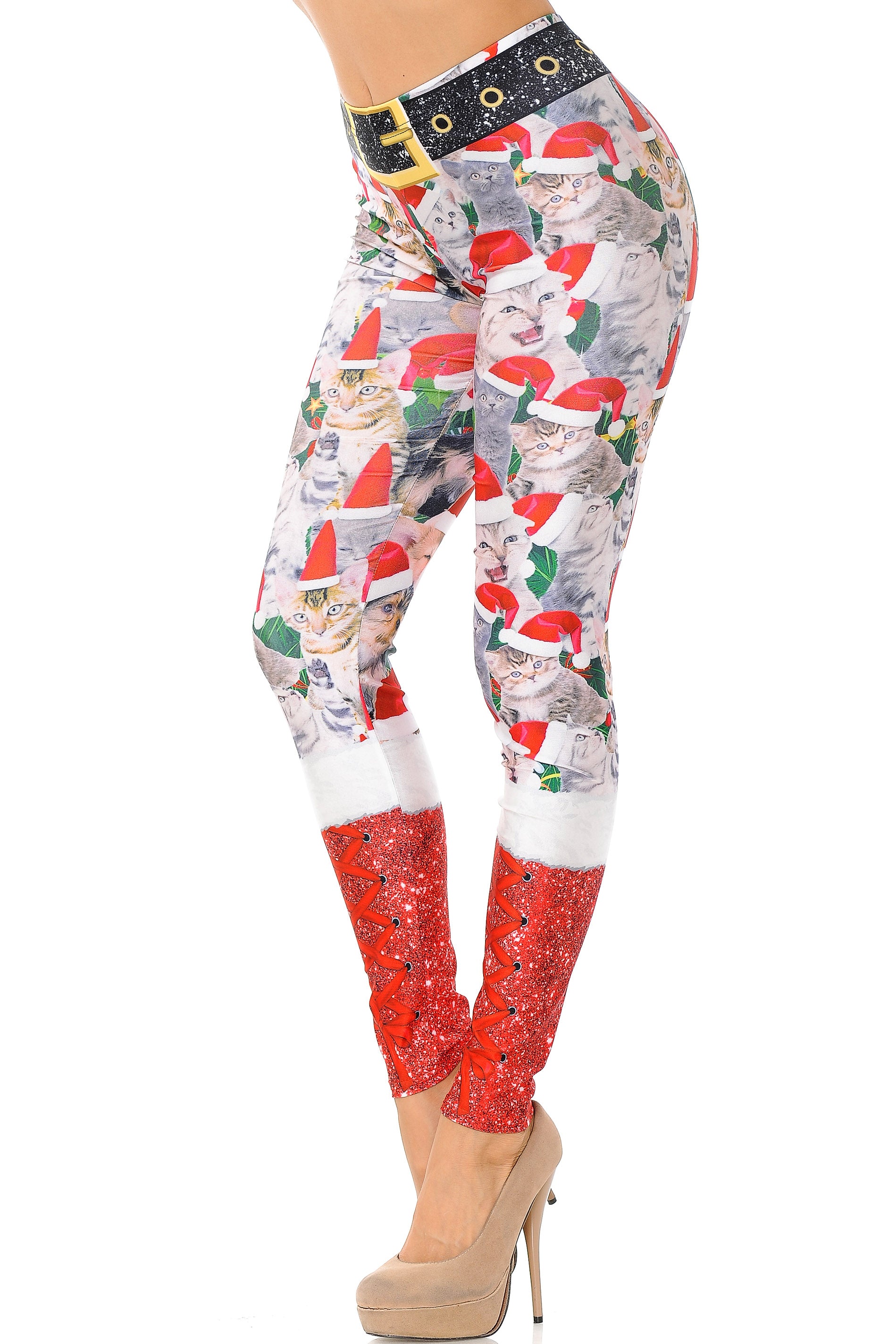Jolly Christmas Cats and Dogs Leggings