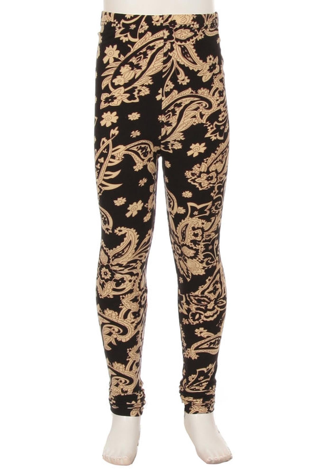 Buttery Smooth Sandstone Paisley Kids Leggings