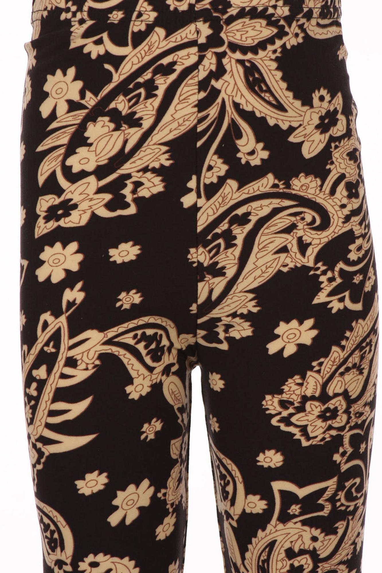 Buttery Smooth Sandstone Paisley Kids Leggings