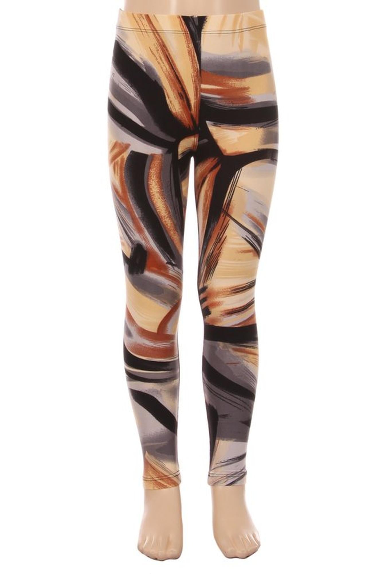 Brushed Brush Strokes Kids Leggings
