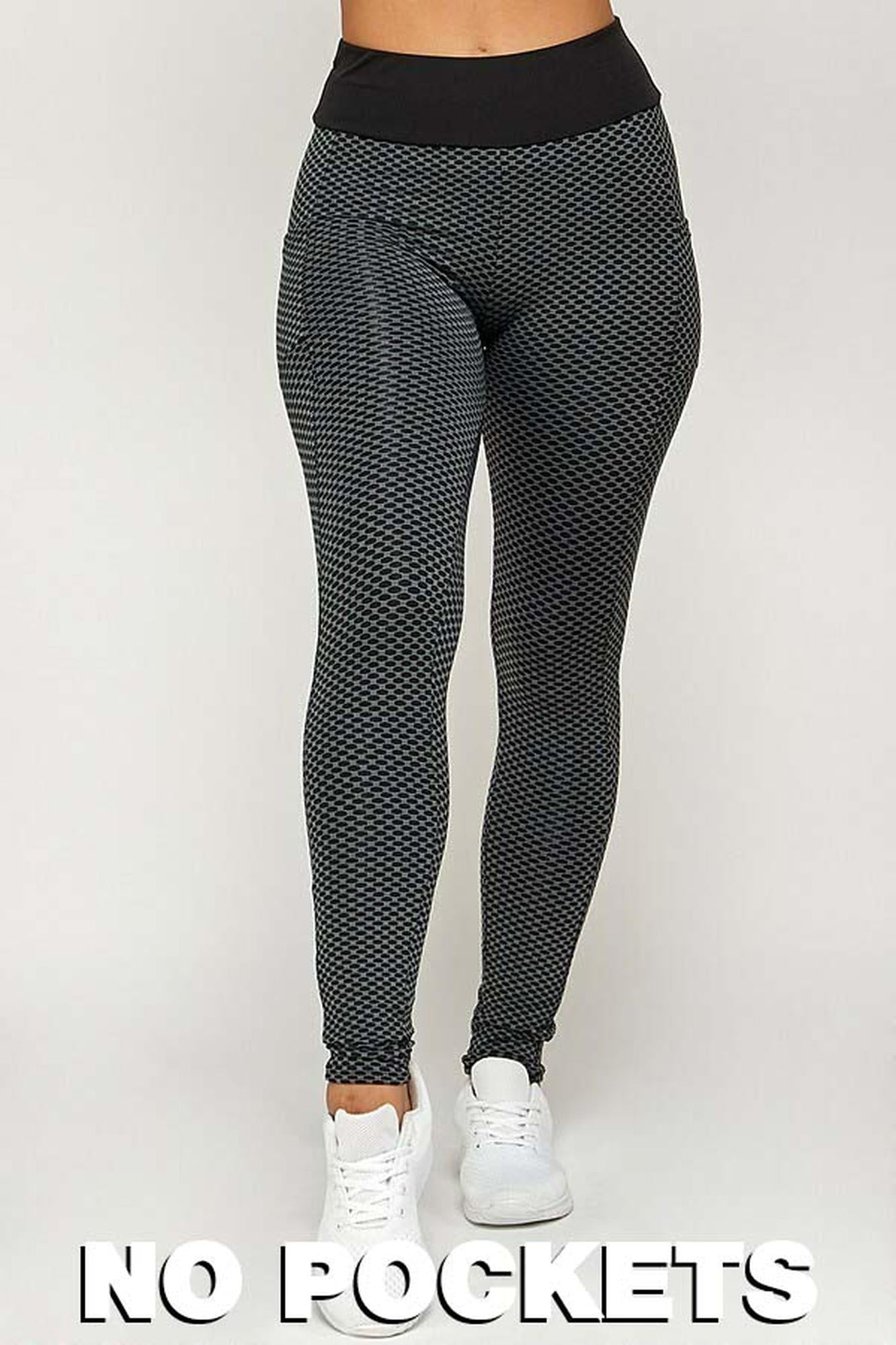 Contrast Textured Scrunch Butt Leggings | NO POCKETS