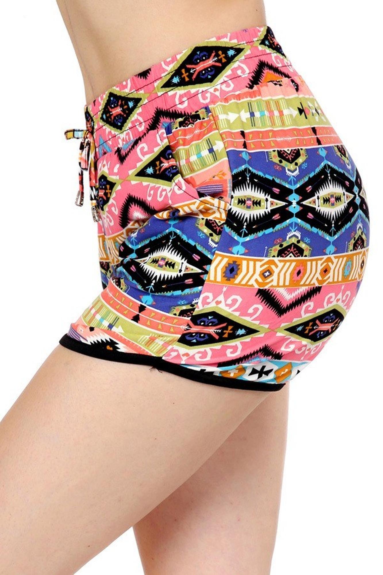 Buttery Smooth 90s Colorful Tribal Dolphin Shorts