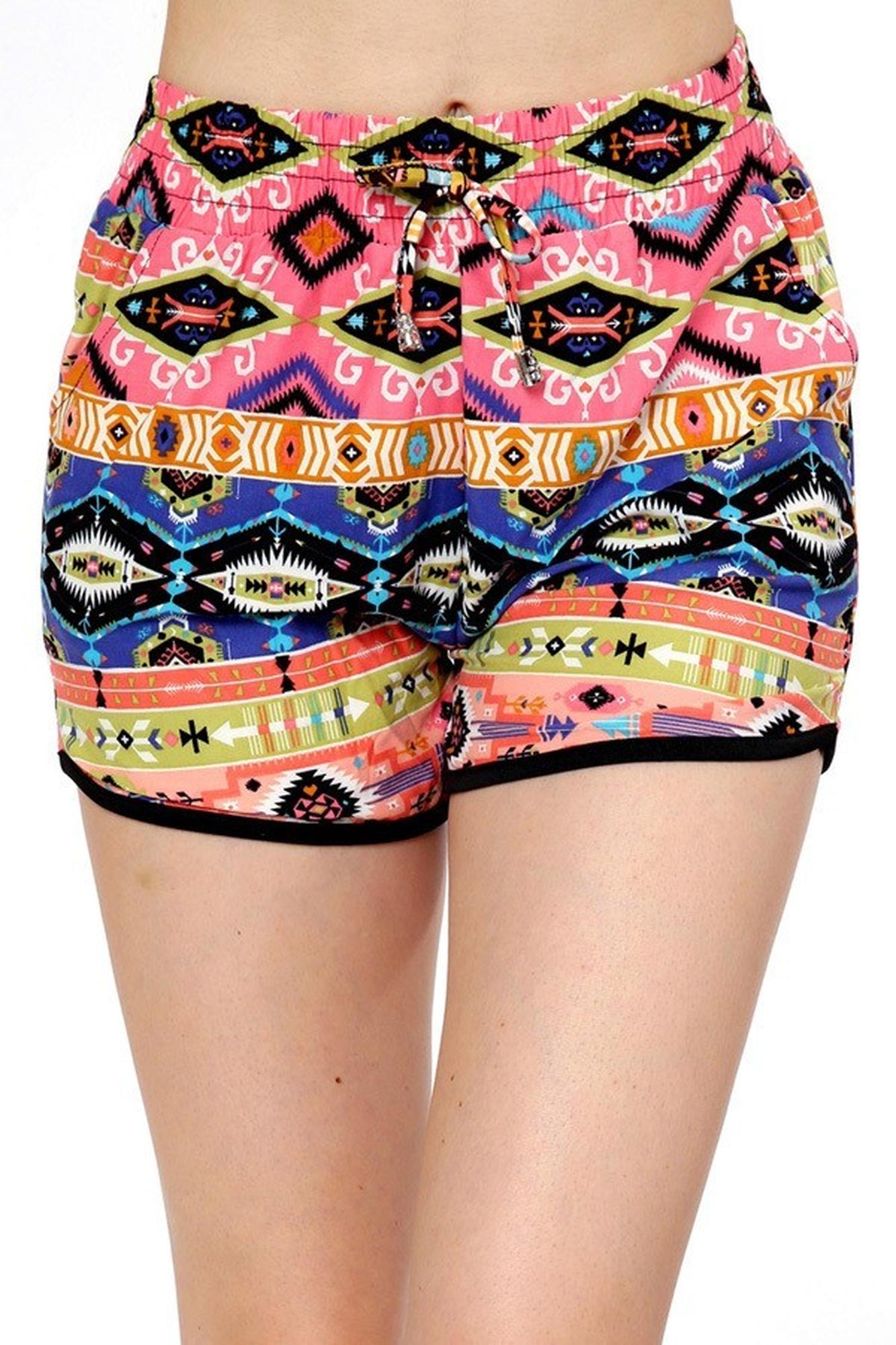 Buttery Smooth 90s Colorful Tribal Dolphin Shorts
