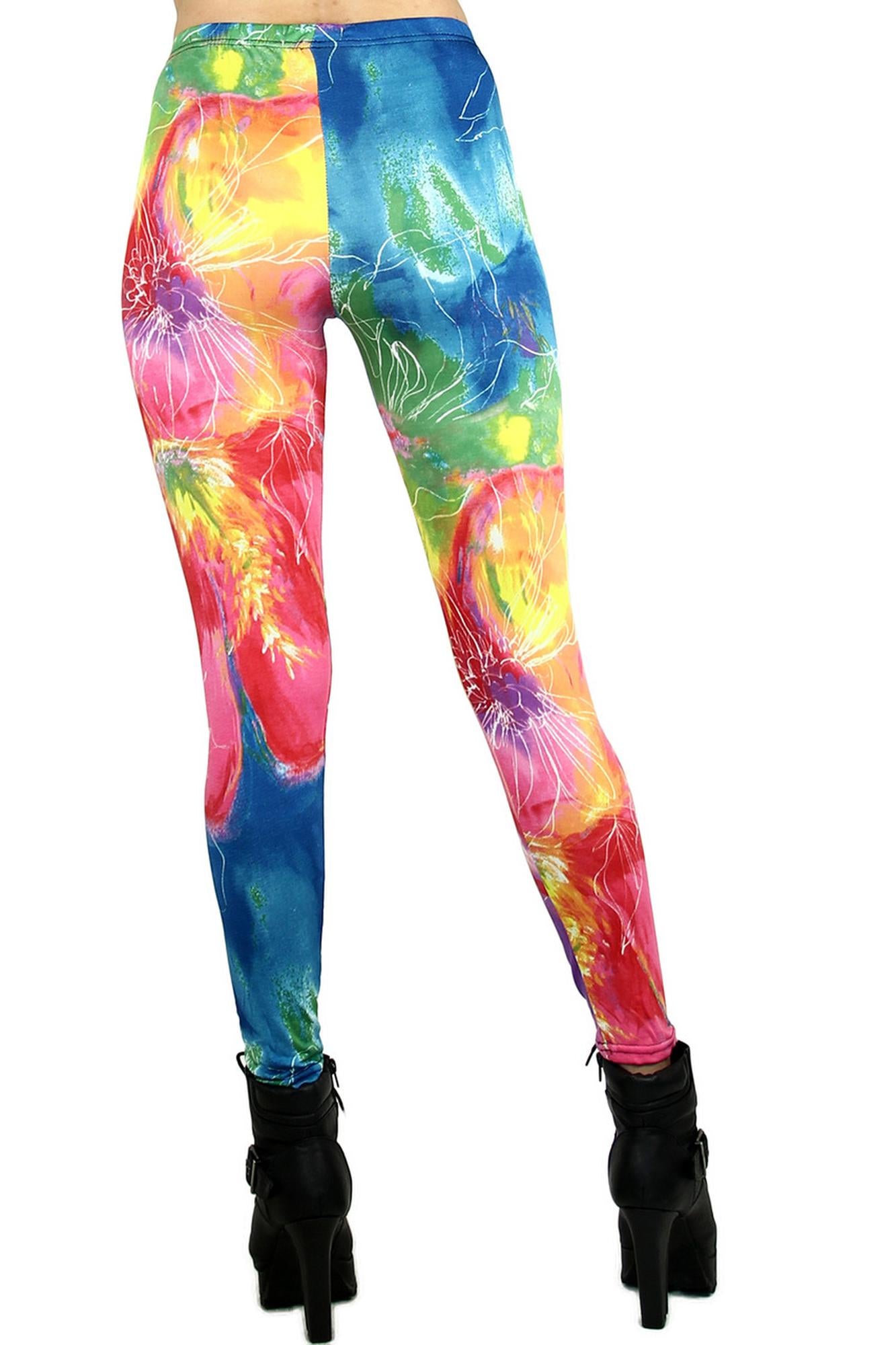 Color Whirl Leggings (One Size Regular,Multi Color - Bold)