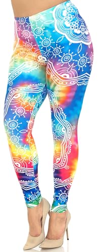 Creamy Soft King Tut Extra Plus Size Leggings | 3X|5X | USA Fashion (XPlus One Size,Yellow)