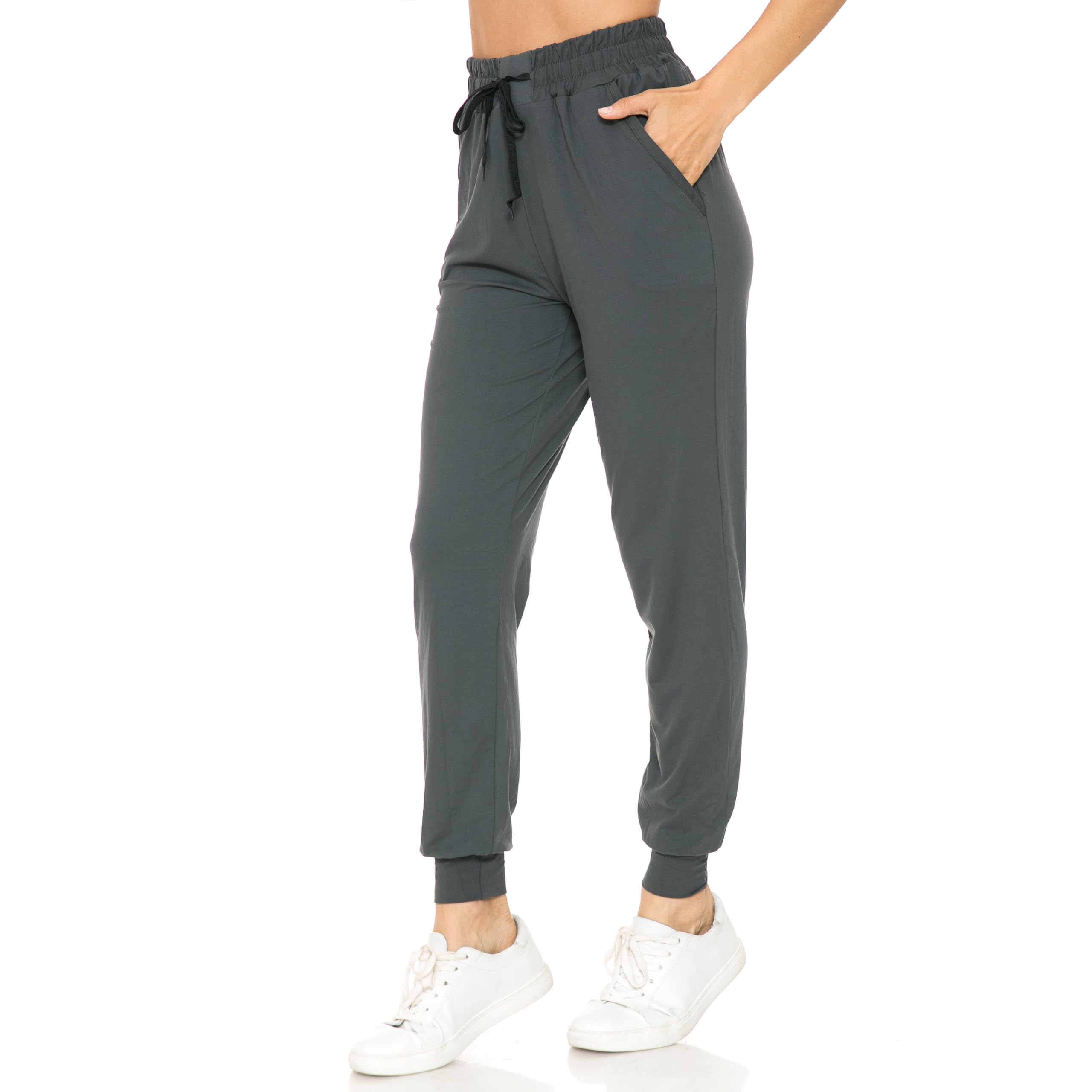Buttery Smooth Solid Basic Charcoal Women's Joggers | EEVEE