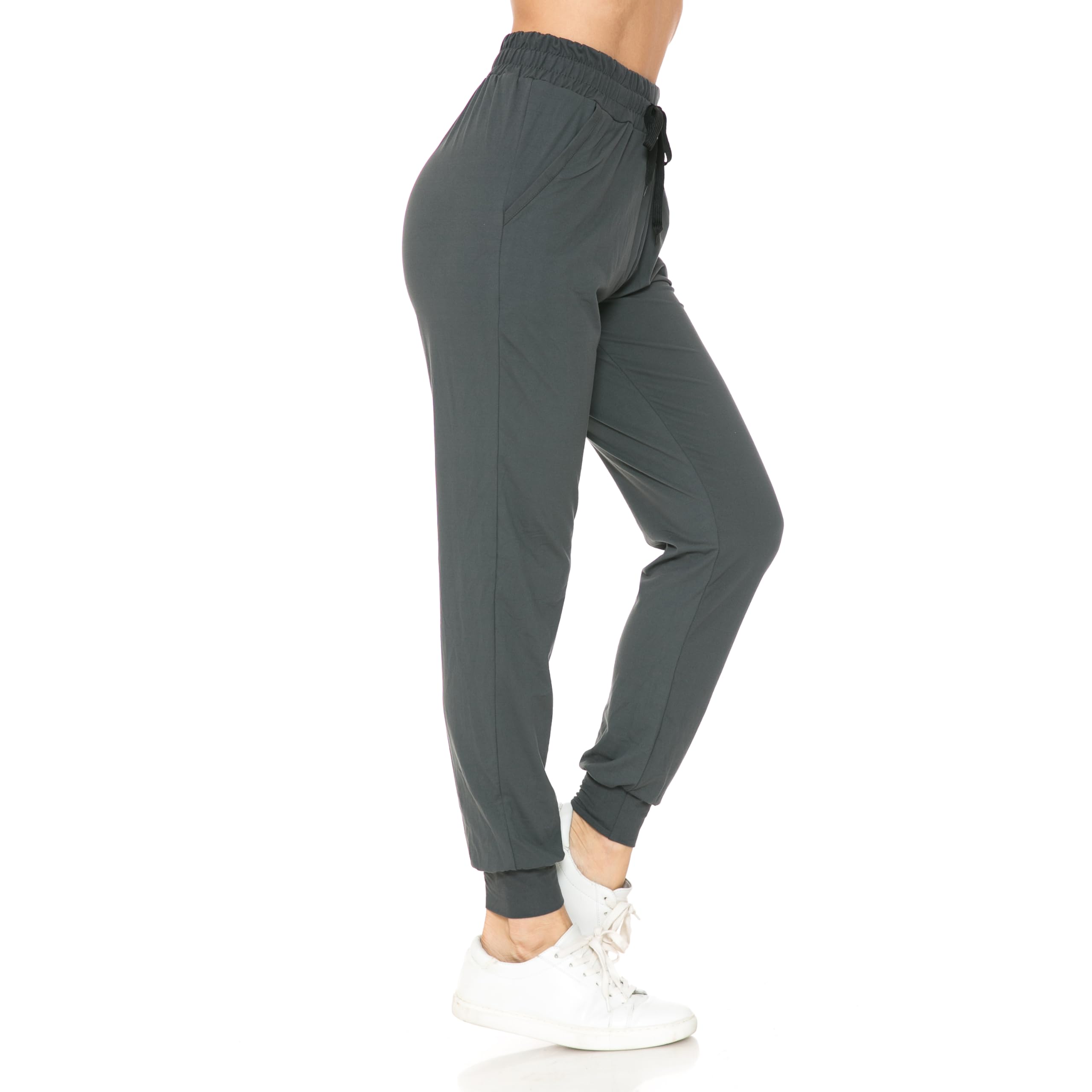 Buttery Smooth Solid Basic Charcoal Women's Joggers | EEVEE
