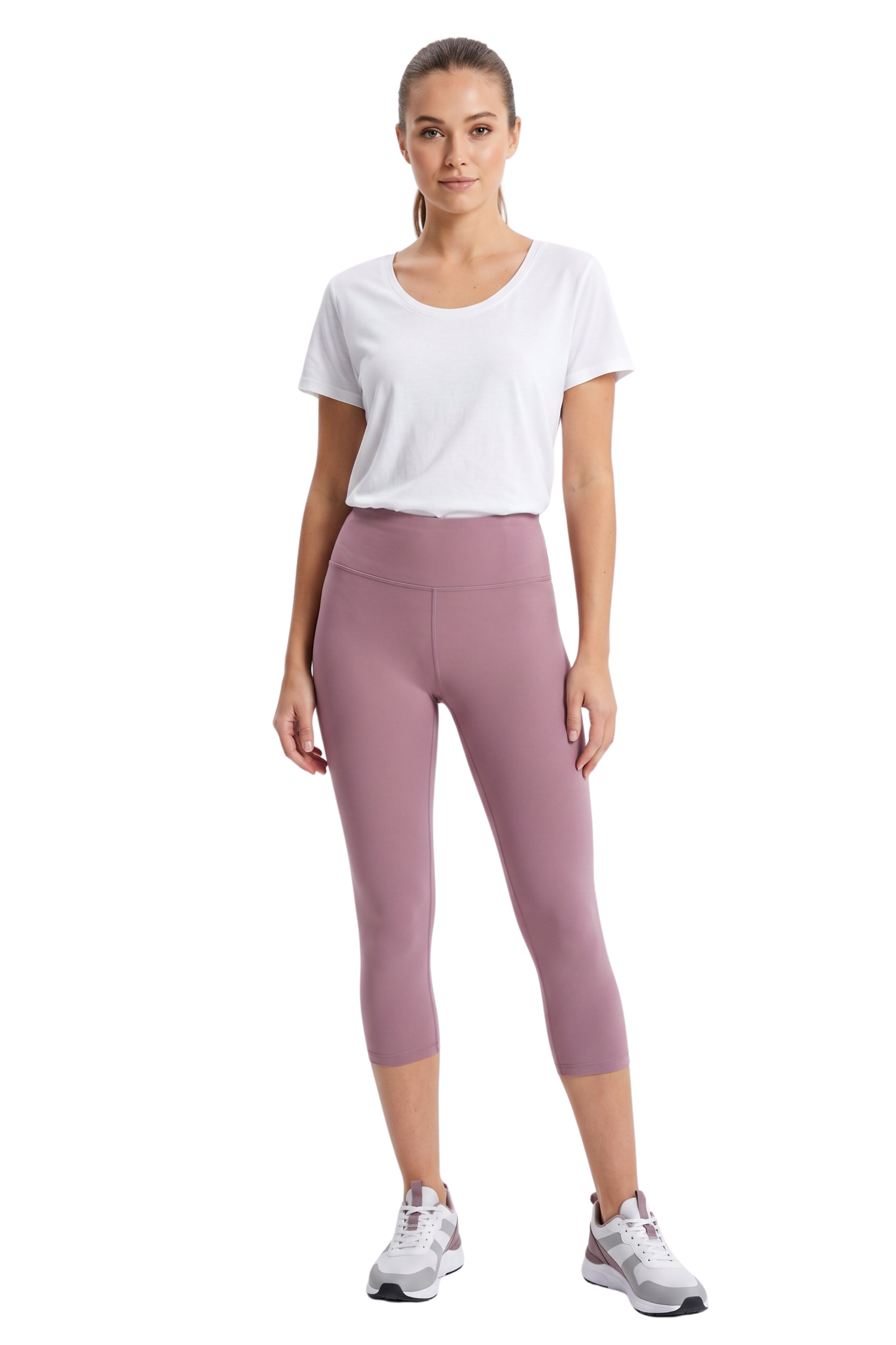 Brushed Basic Solid High Waisted Capris | 3 Inch | New Mix