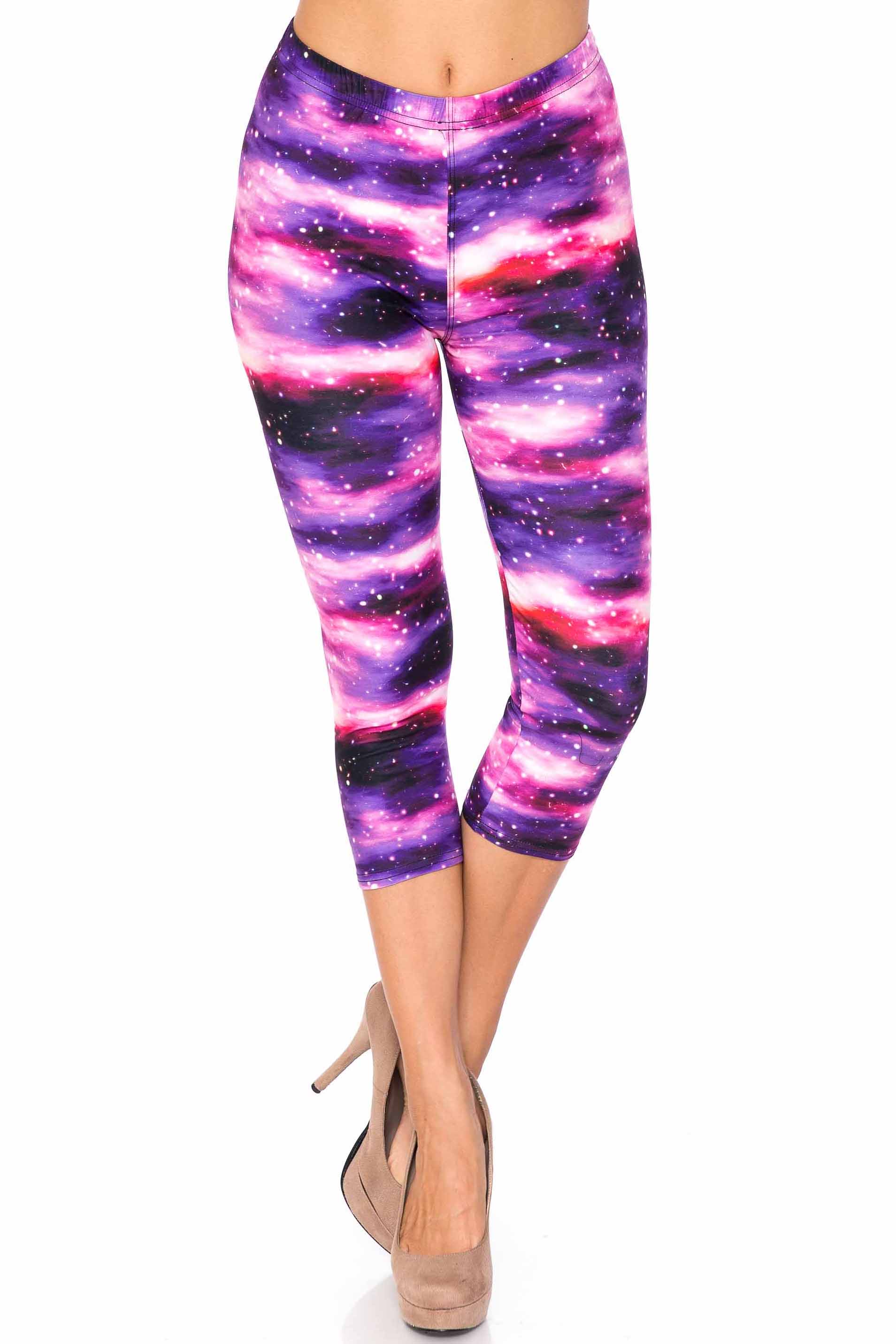 Creamy Soft Purple Mist Extra Plus Size Capris - 3X-5X - USA Fashion (XPlus One Size,Purple)