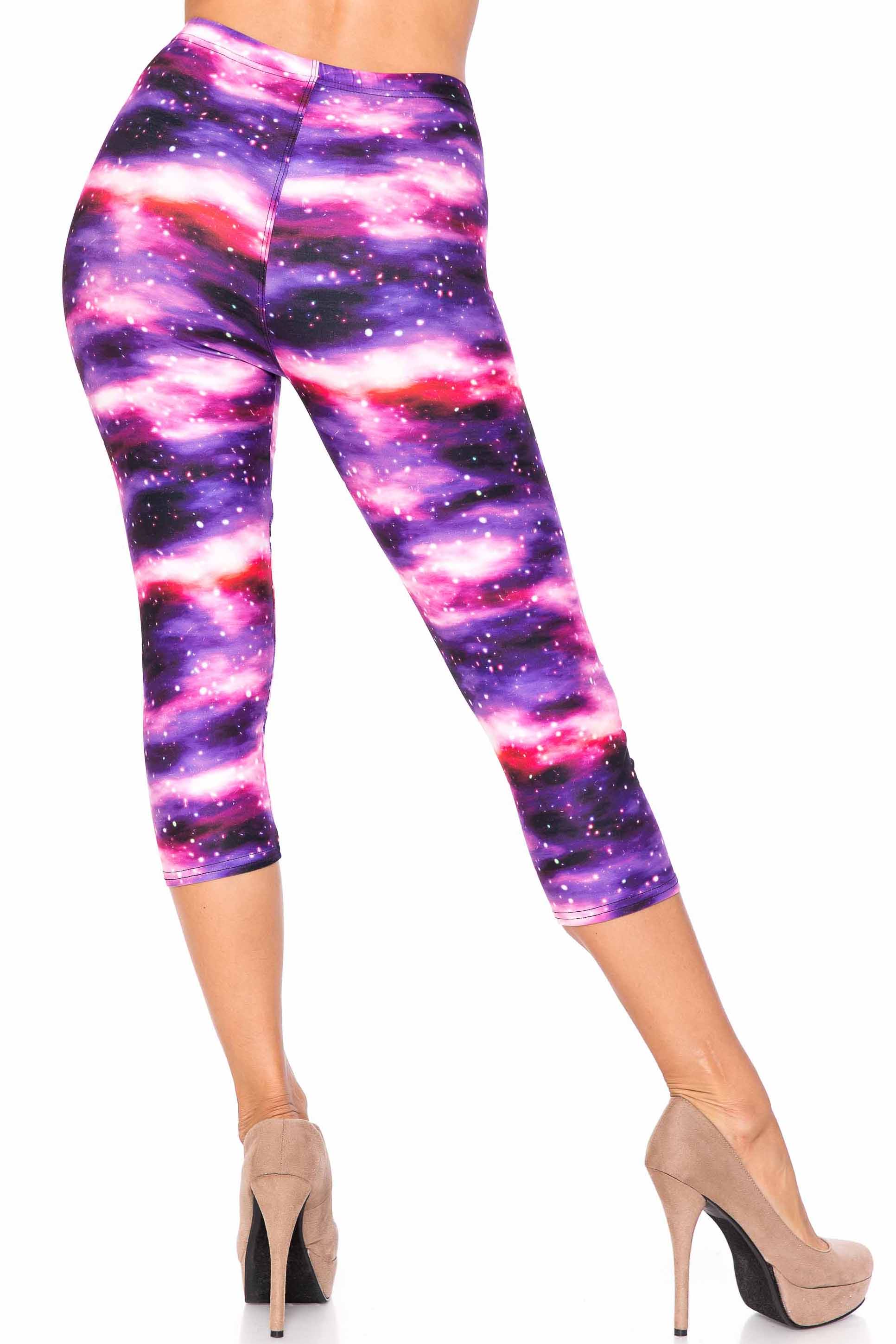 Creamy Soft Purple Mist Extra Plus Size Capris - 3X-5X - USA Fashion (XPlus One Size,Purple)