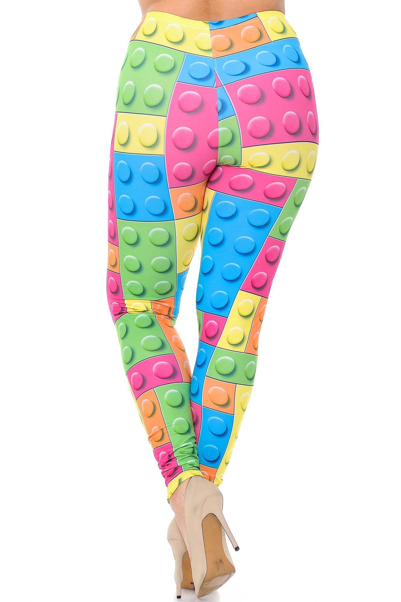 Creamy Soft Lego Extra Plus Size Leggings - 3X-5X - USA Fashion (XPlus One Size,Multi Color Bold)