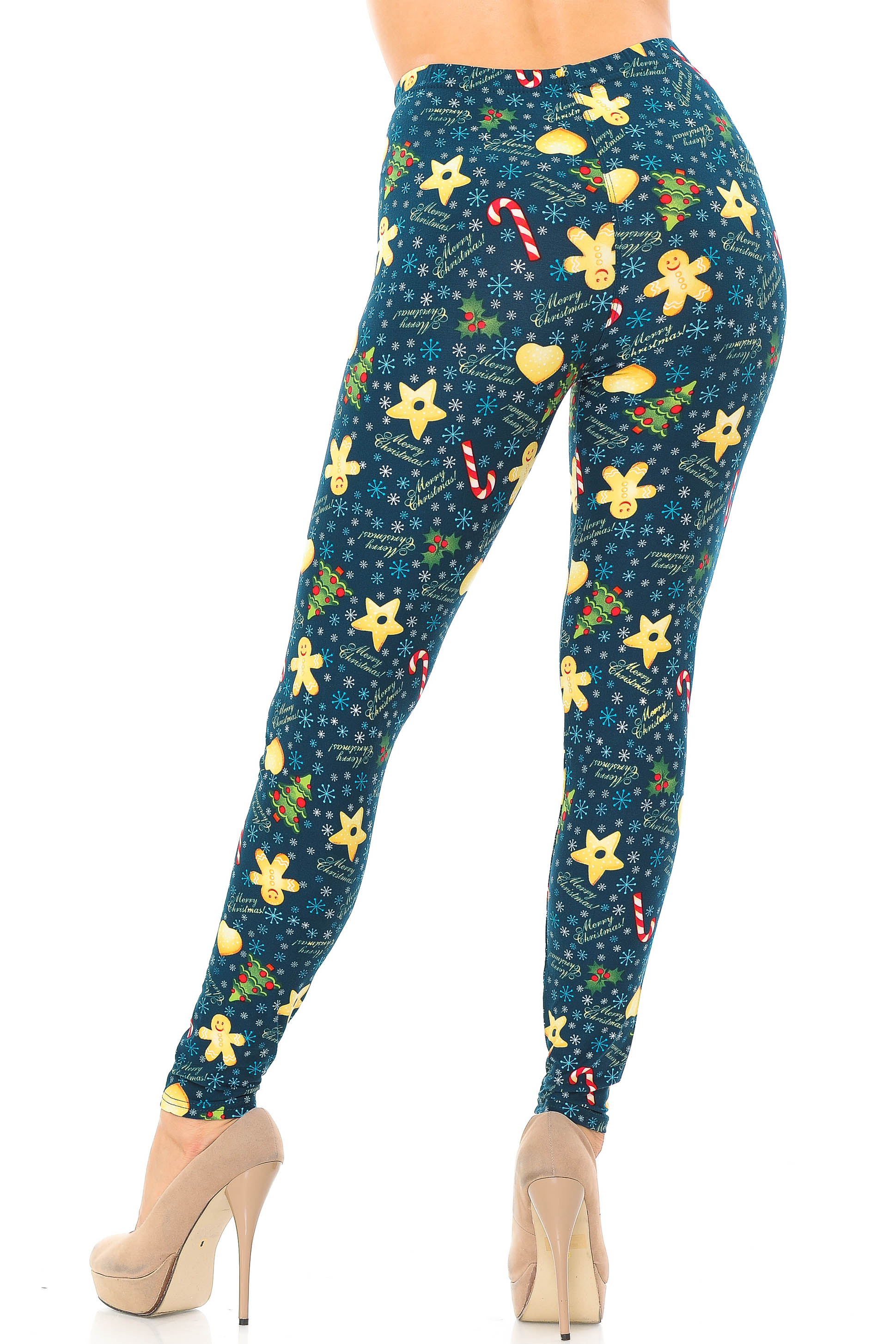 Buttery Soft A Very Merry Christmas Extra Plus Size Leggings - 3X-5X (XPlus One Size,Green)