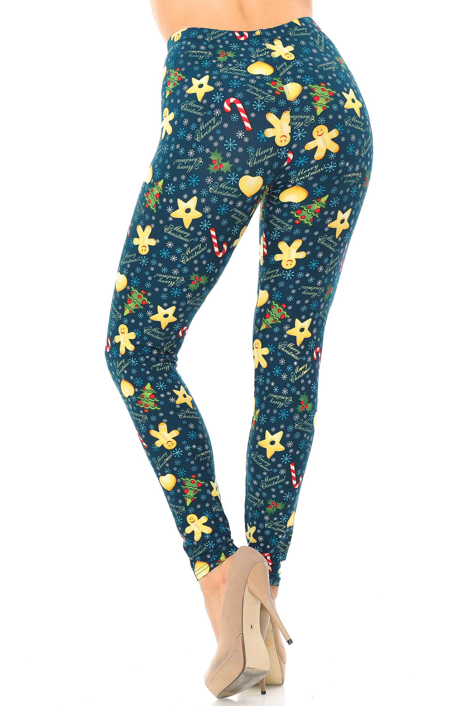 Buttery Soft A Very Merry Christmas Extra Plus Size Leggings - 3X-5X (XPlus One Size,Green)