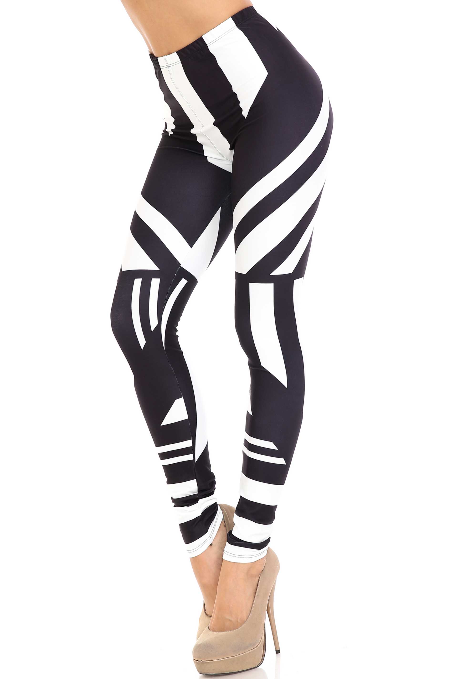 Creamy Soft Body Flatter Lines Extra Plus Size Leggings - 3X-5X - USA Fashion (XPlus One Size,Black)