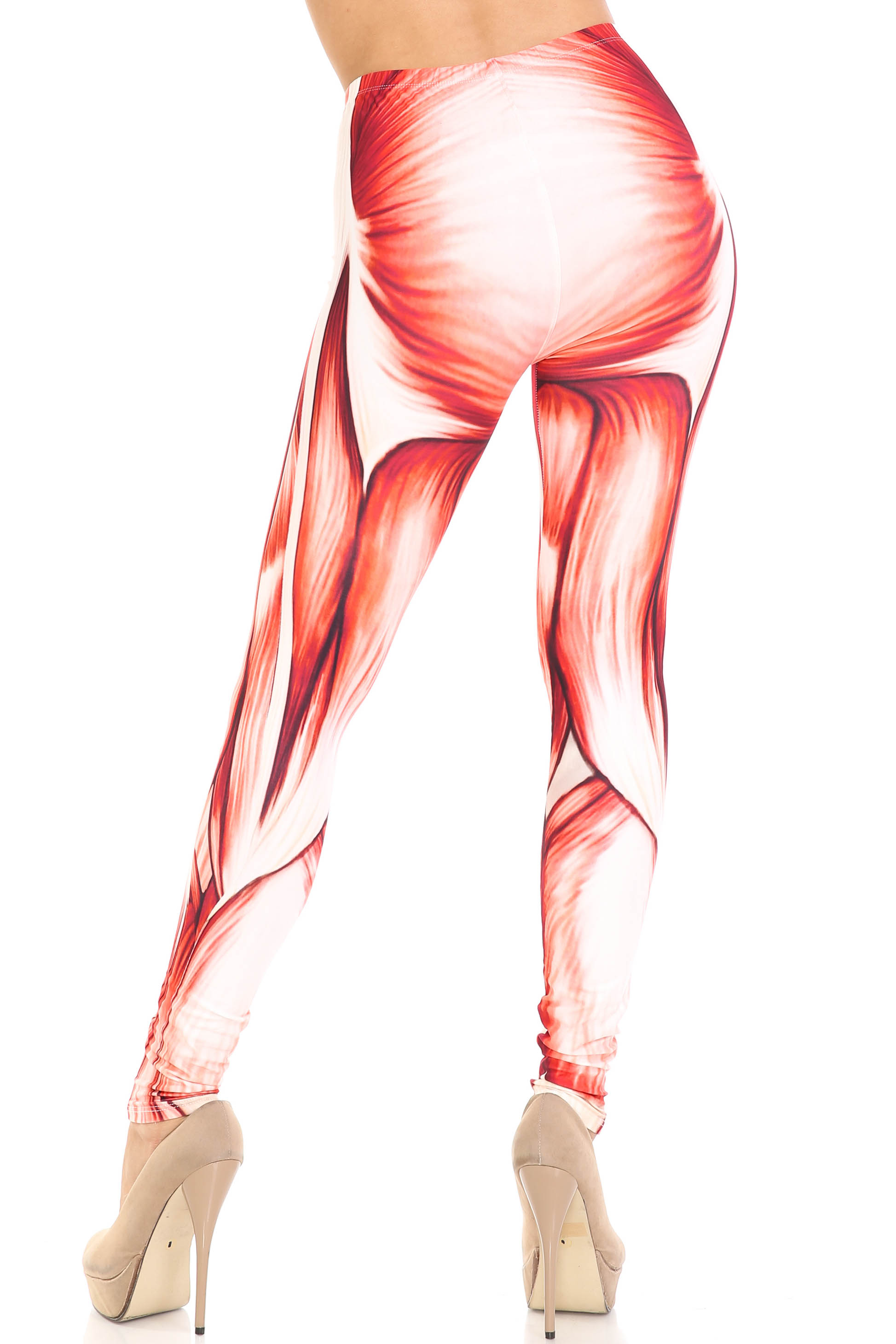 Creamy Soft Muscle Extra Plus Size Leggings - 3X-5X - By USA Fashion (Red,XPlus One Size)