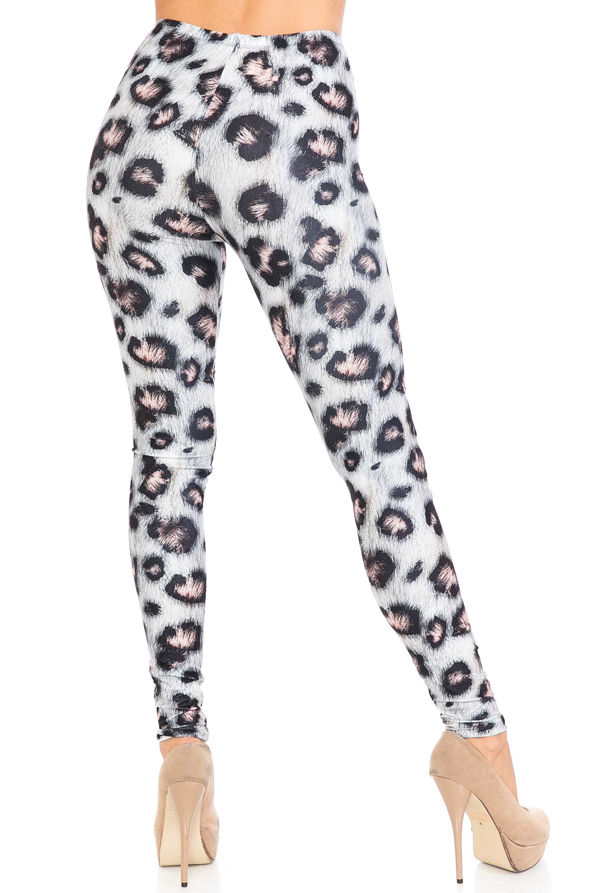Creamy Soft Moda Leopard Extra Plus Size Leggings - 3X-5X - USA Fashion (XPlus One Size,Charcoal)