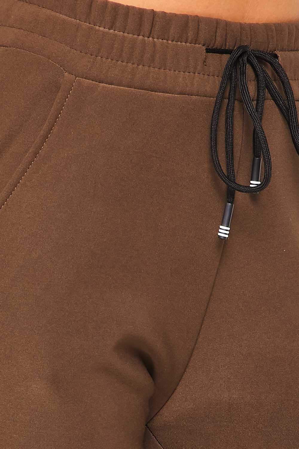 Scuba Solid Fur Lined Jogger with Drawstring