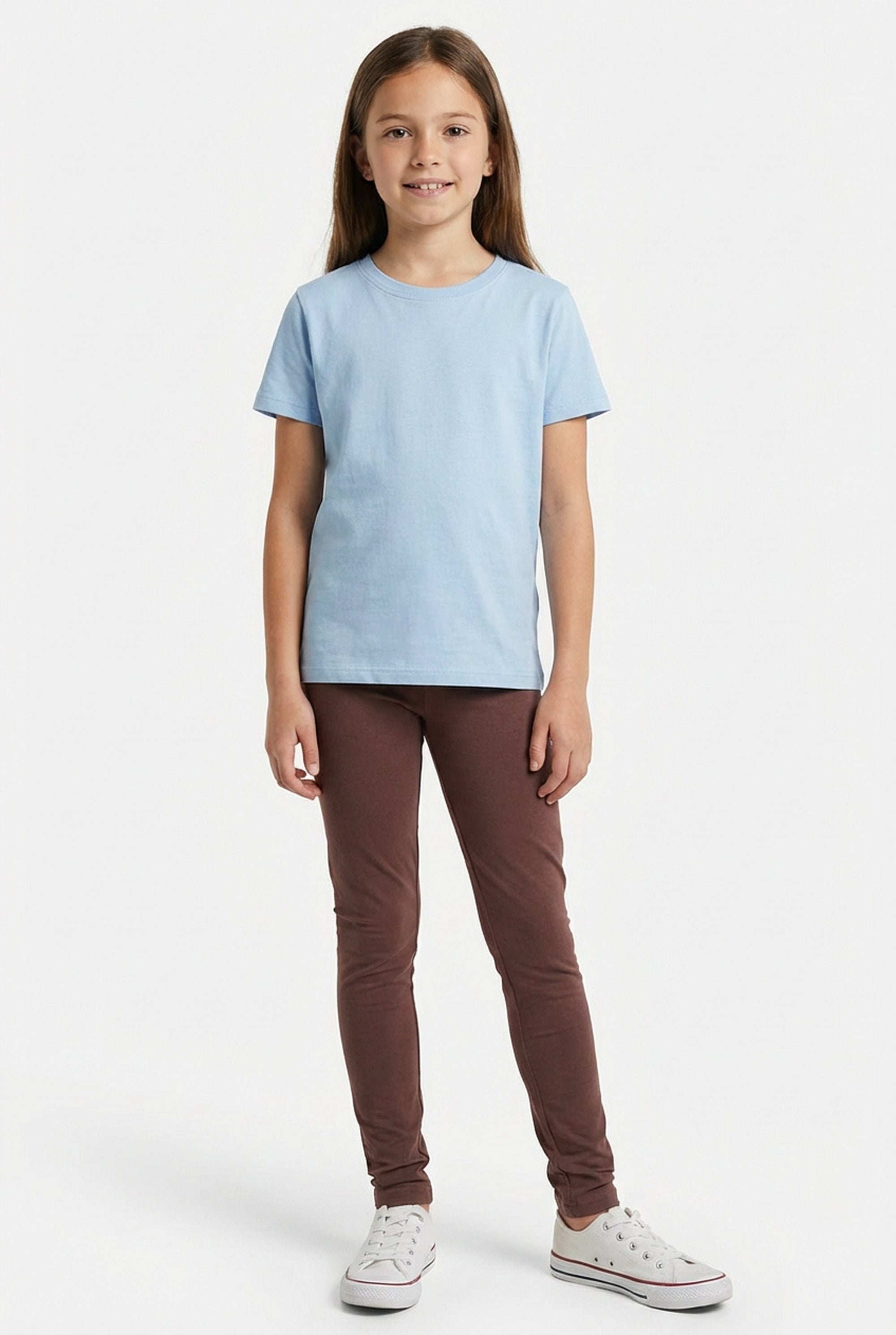 Brushed Solid Basic Kids Leggings