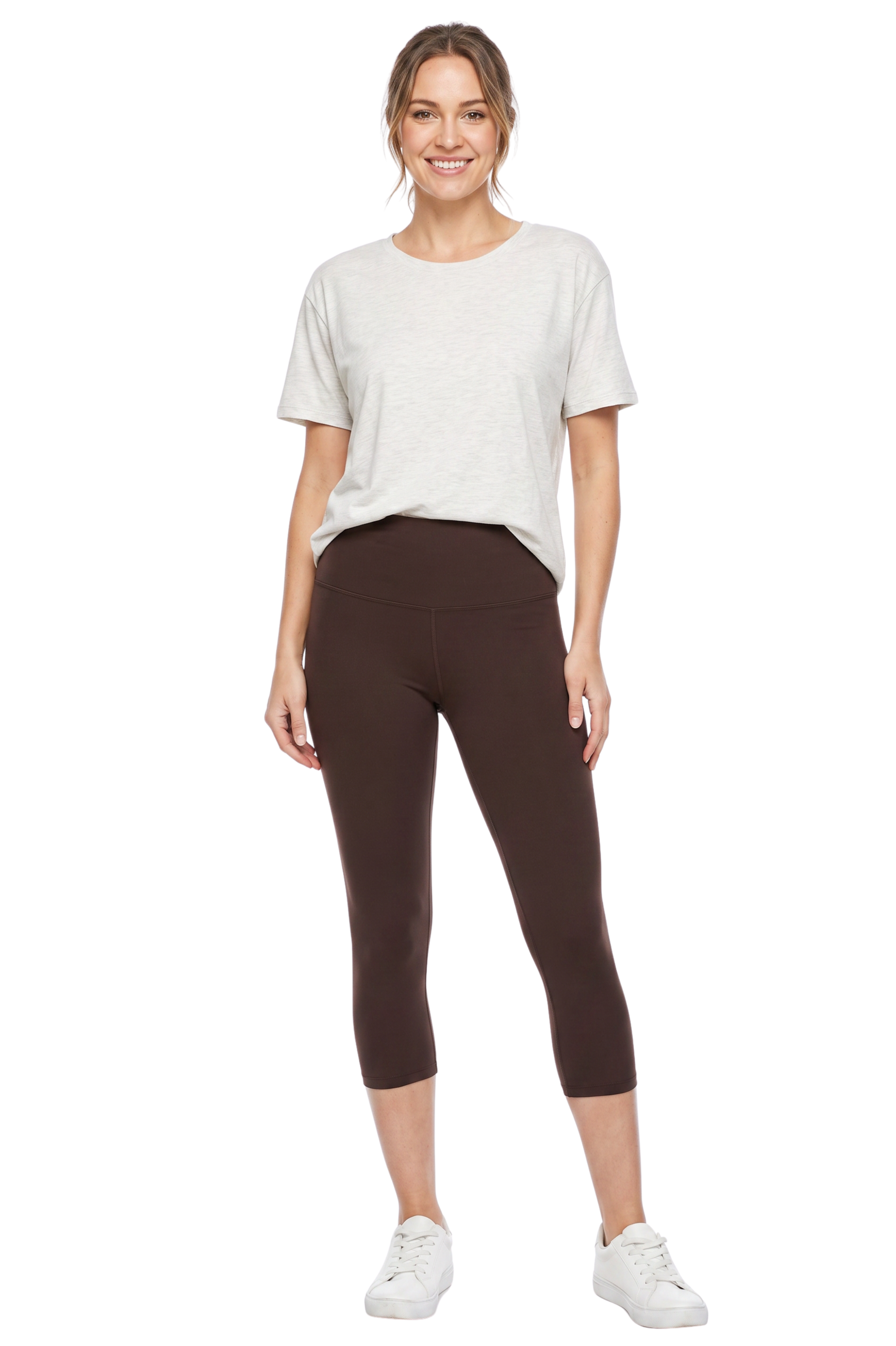 Brushed Basic Solid High Waisted Capris | 5 Inch | New Mix