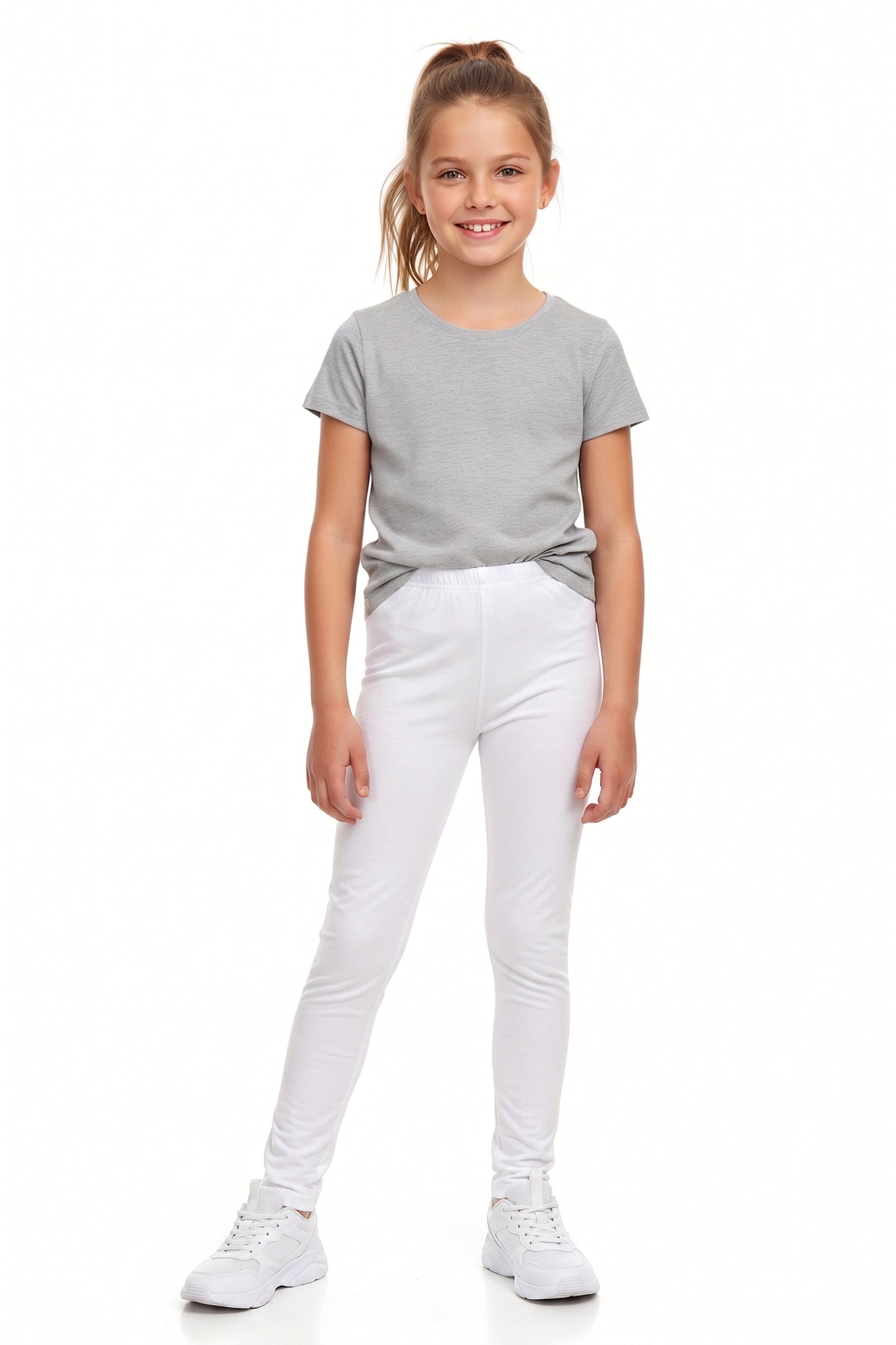 Brushed Solid Basic Kids Leggings