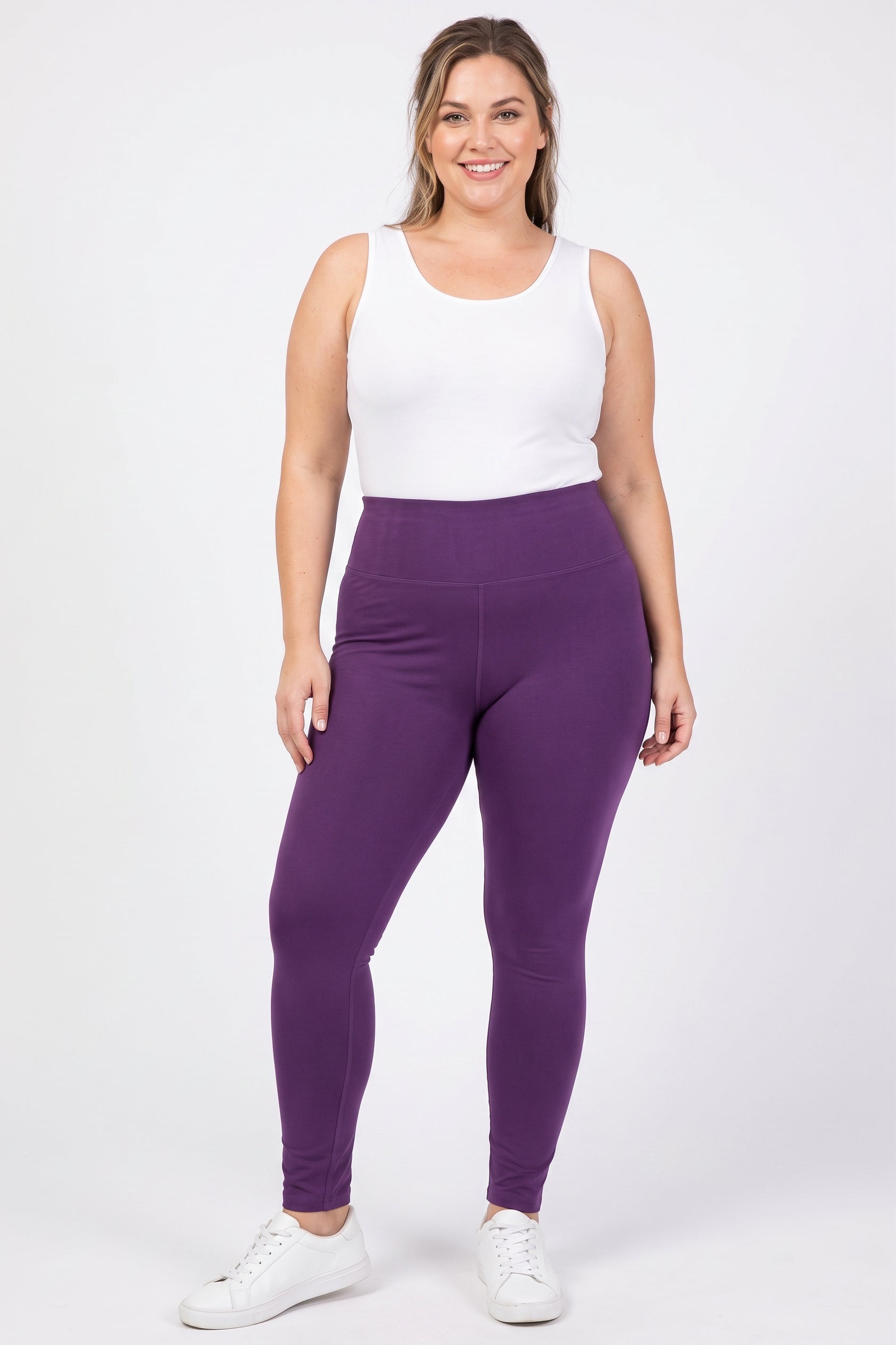Buttery Smooth Basic Solid High Waisted Extra Plus Size Leggings | 5 Inch | 3X|5X