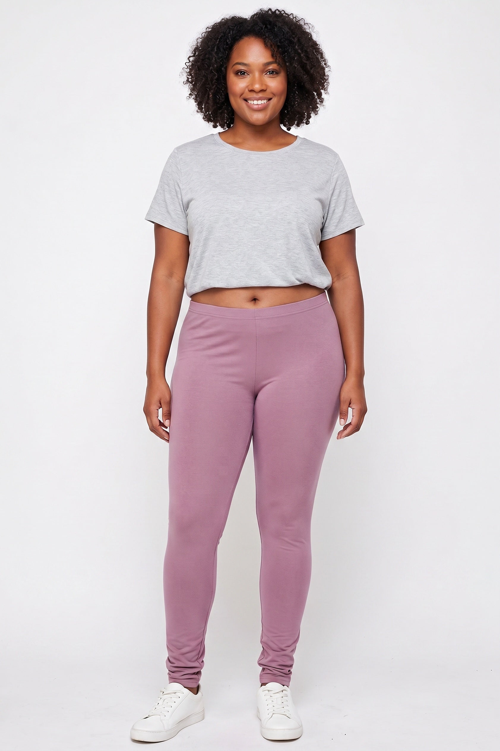 Buttery Smooth Basic Solid Plus Size Leggings | EEVEE