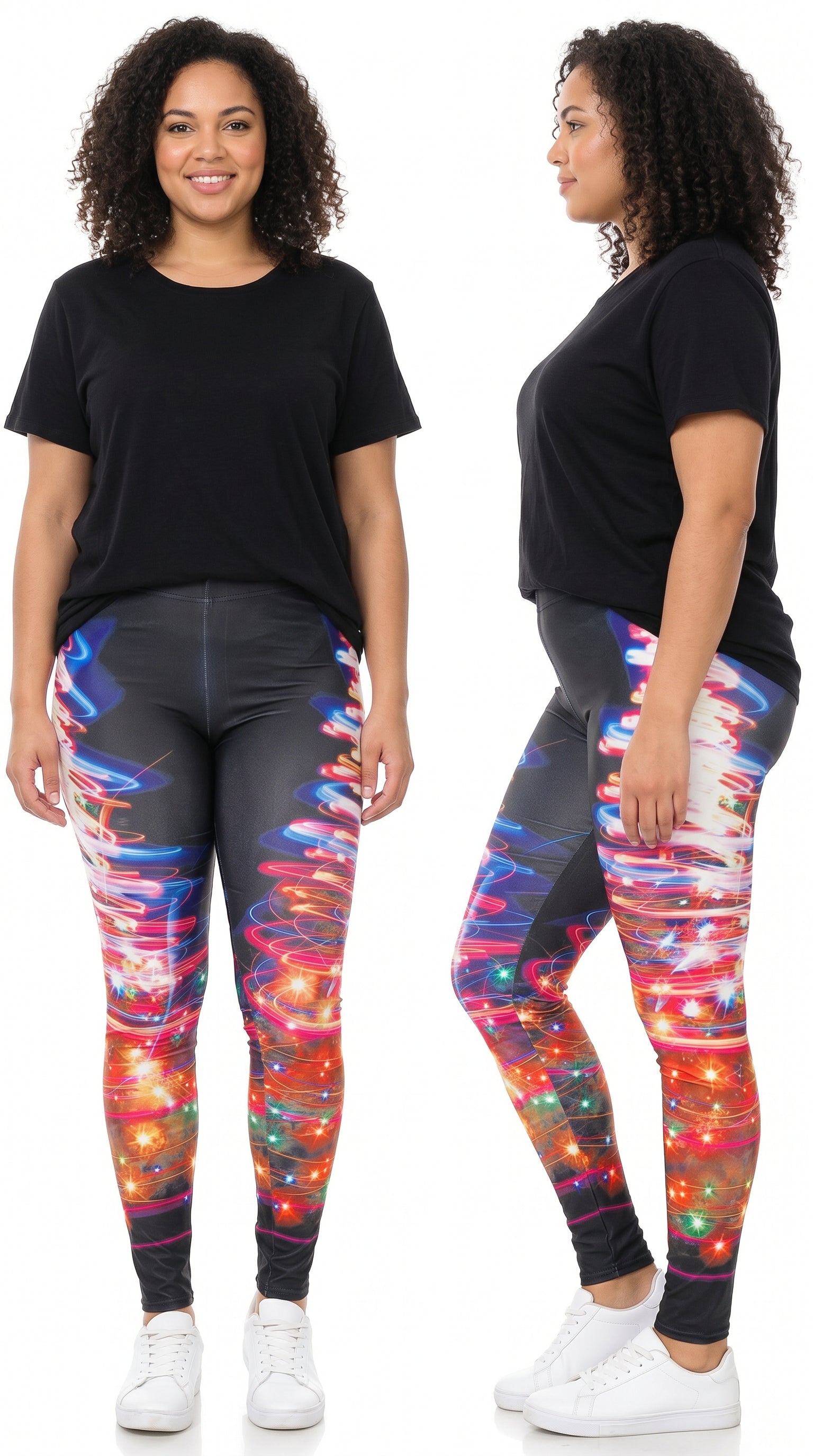 Electric Christmas Tree Leggings | Plus Size