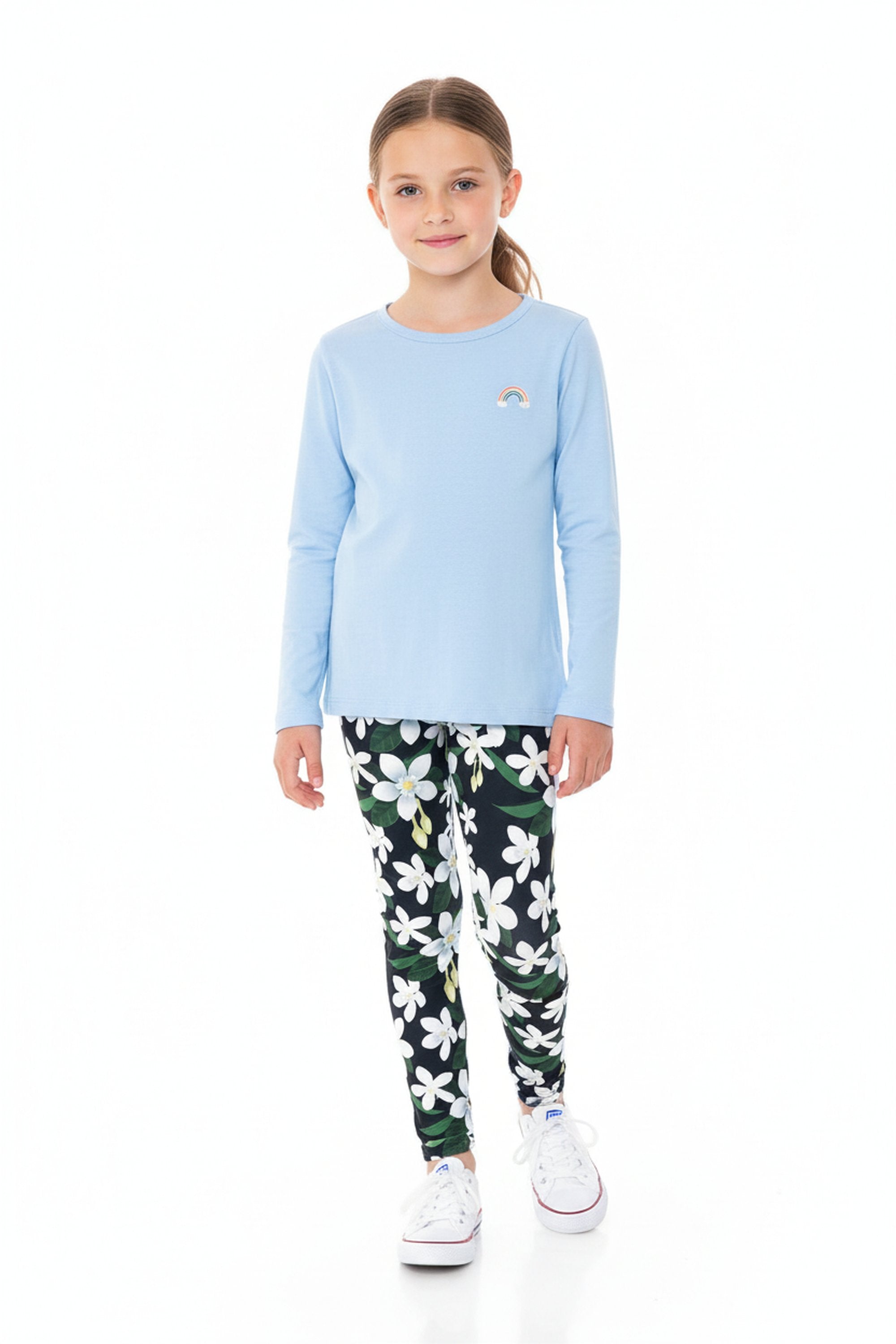Creamy Soft Daisy Bloom Kids Leggings | USA Fashion™