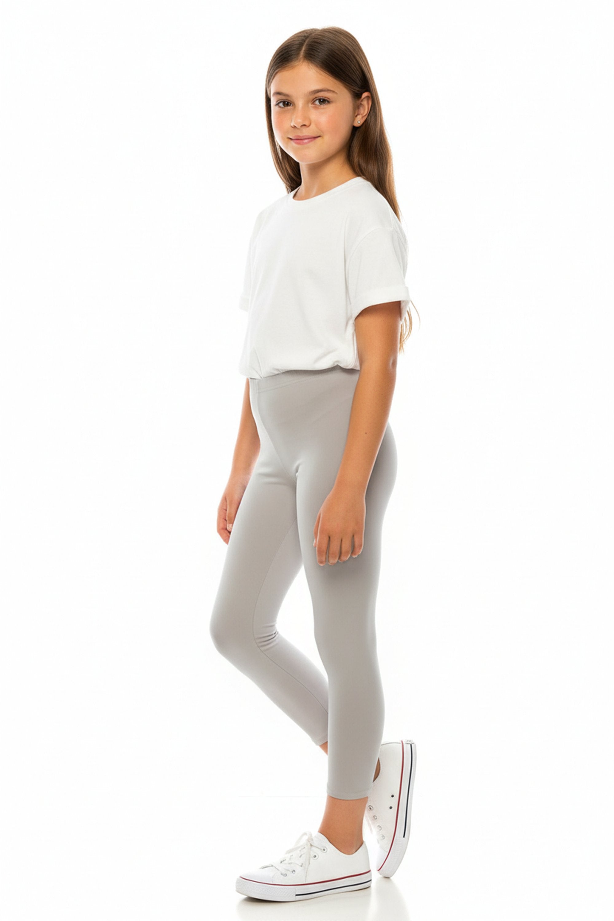 Buttery Smooth Solid Basic Kids Leggings | USA Fashion