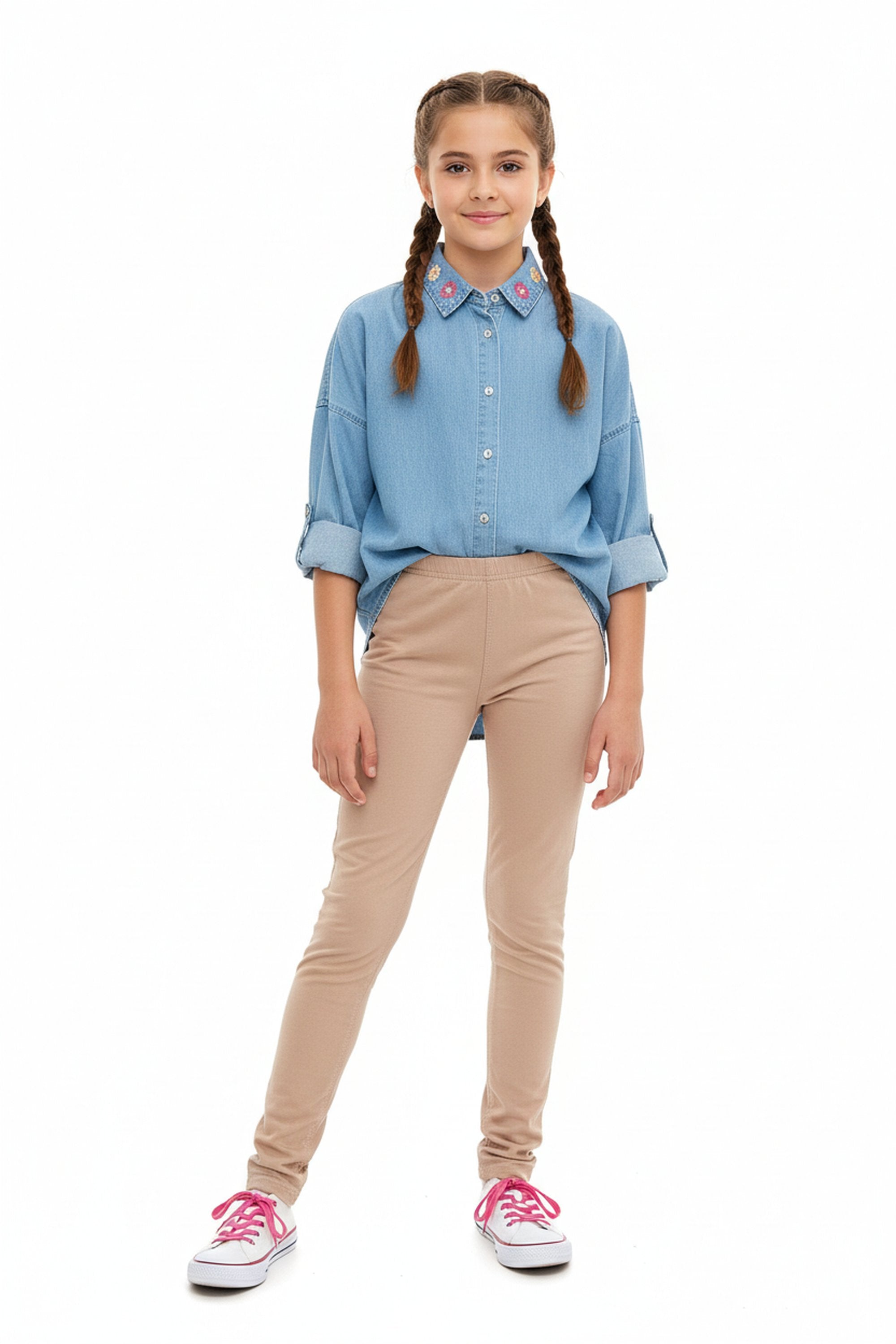 Buttery Smooth Solid Basic Kids Leggings | USA Fashion