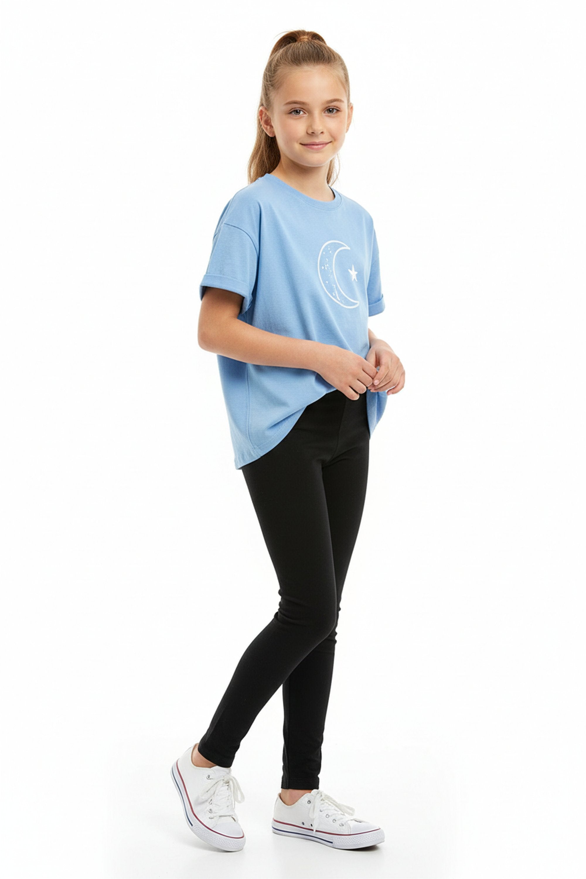 Brushed Solid Basic Kids Leggings