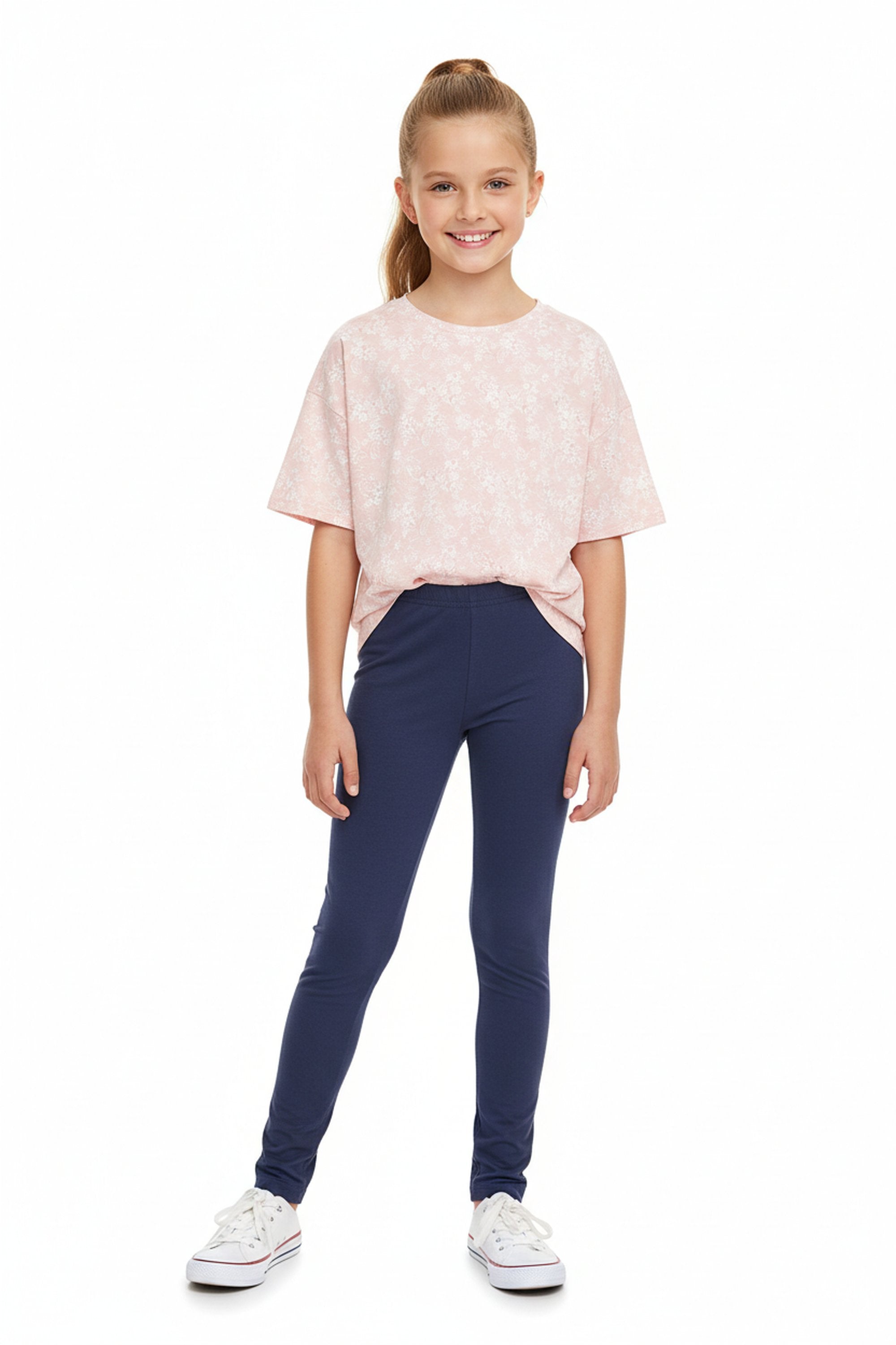 Brushed Solid Basic Kids Leggings