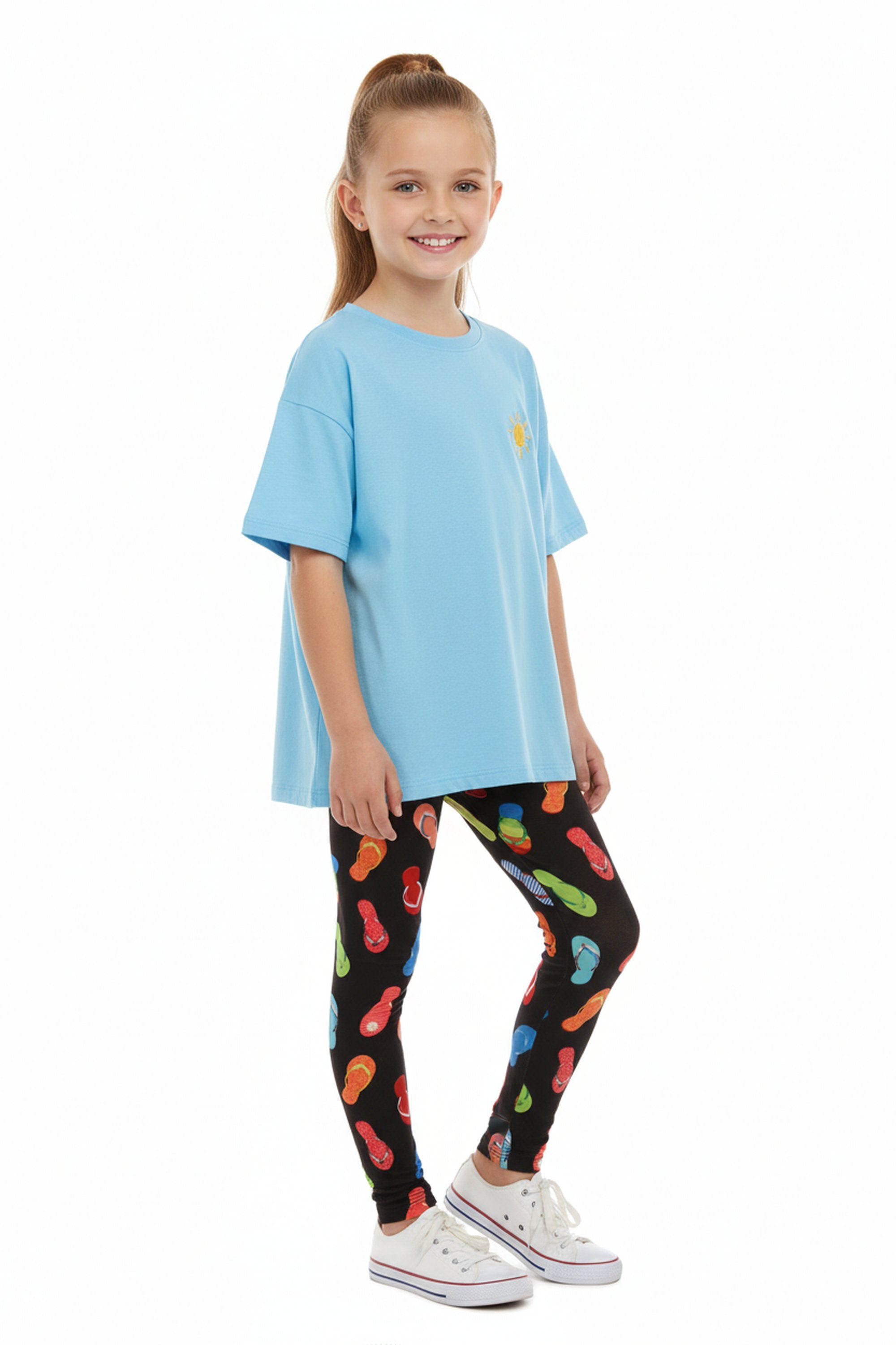 Brushed Summer Beach Sandals Kids Leggings