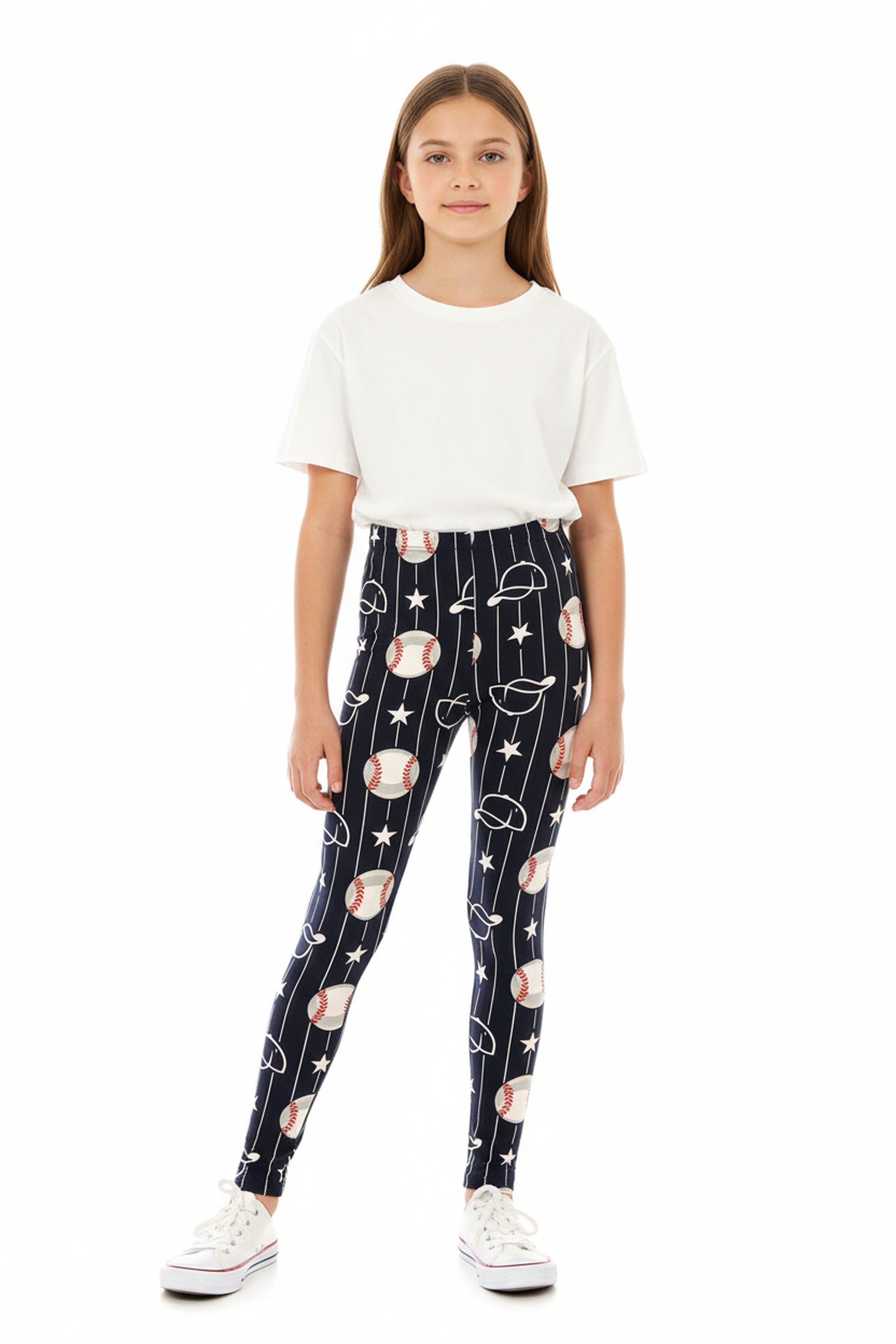 Buttery Smooth I Love Baseball Kids Leggings