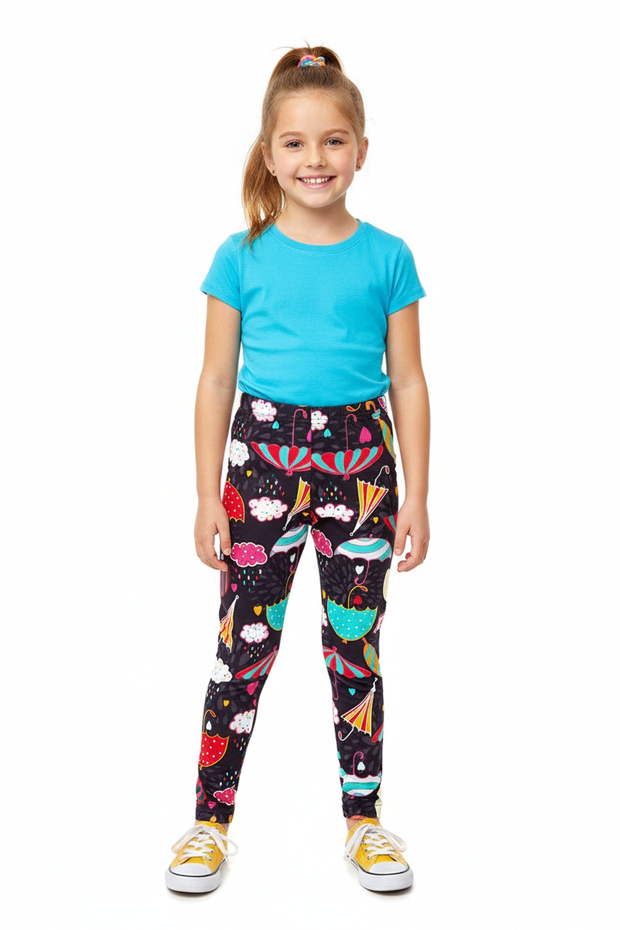 Buttery Smooth Colorful Umbrella Kids Leggings