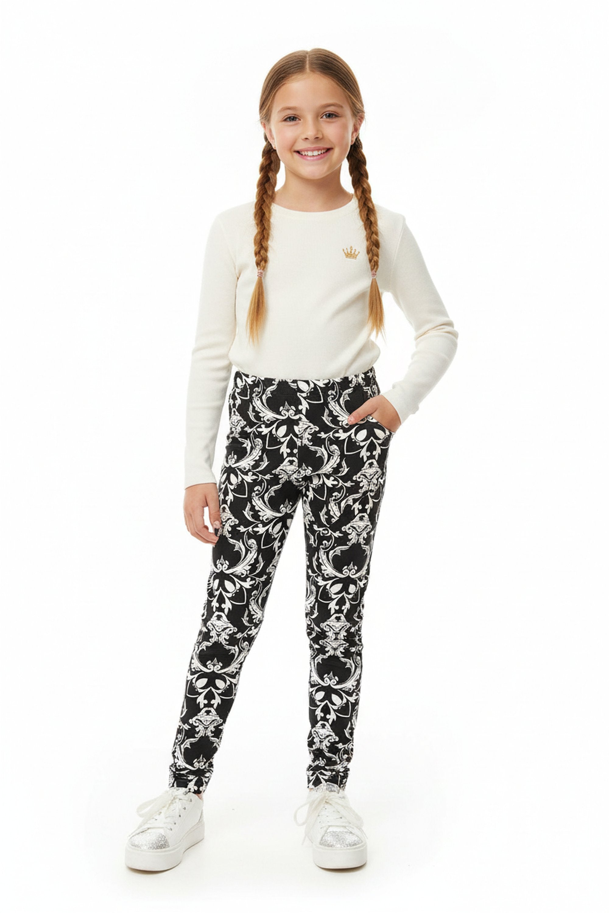 Baroque Wreath Kids Leggings