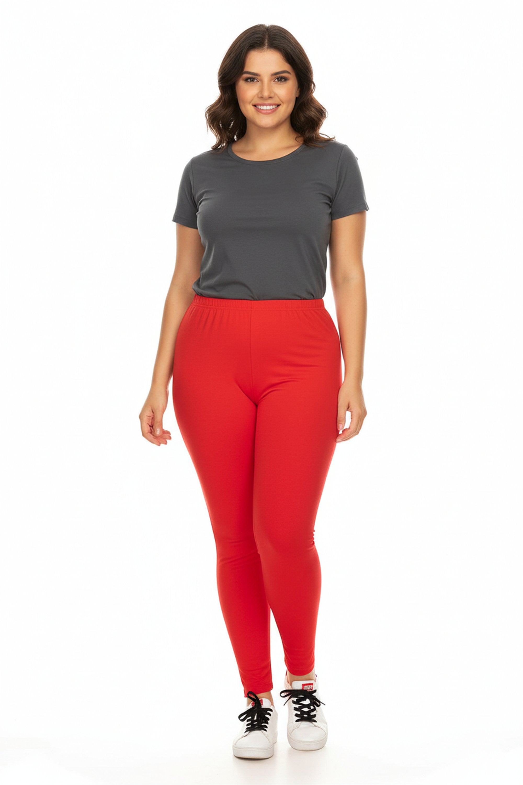 Brushed Basic Solid Leggings Extra Plus Size Leggings - 3X-5X - New Mix